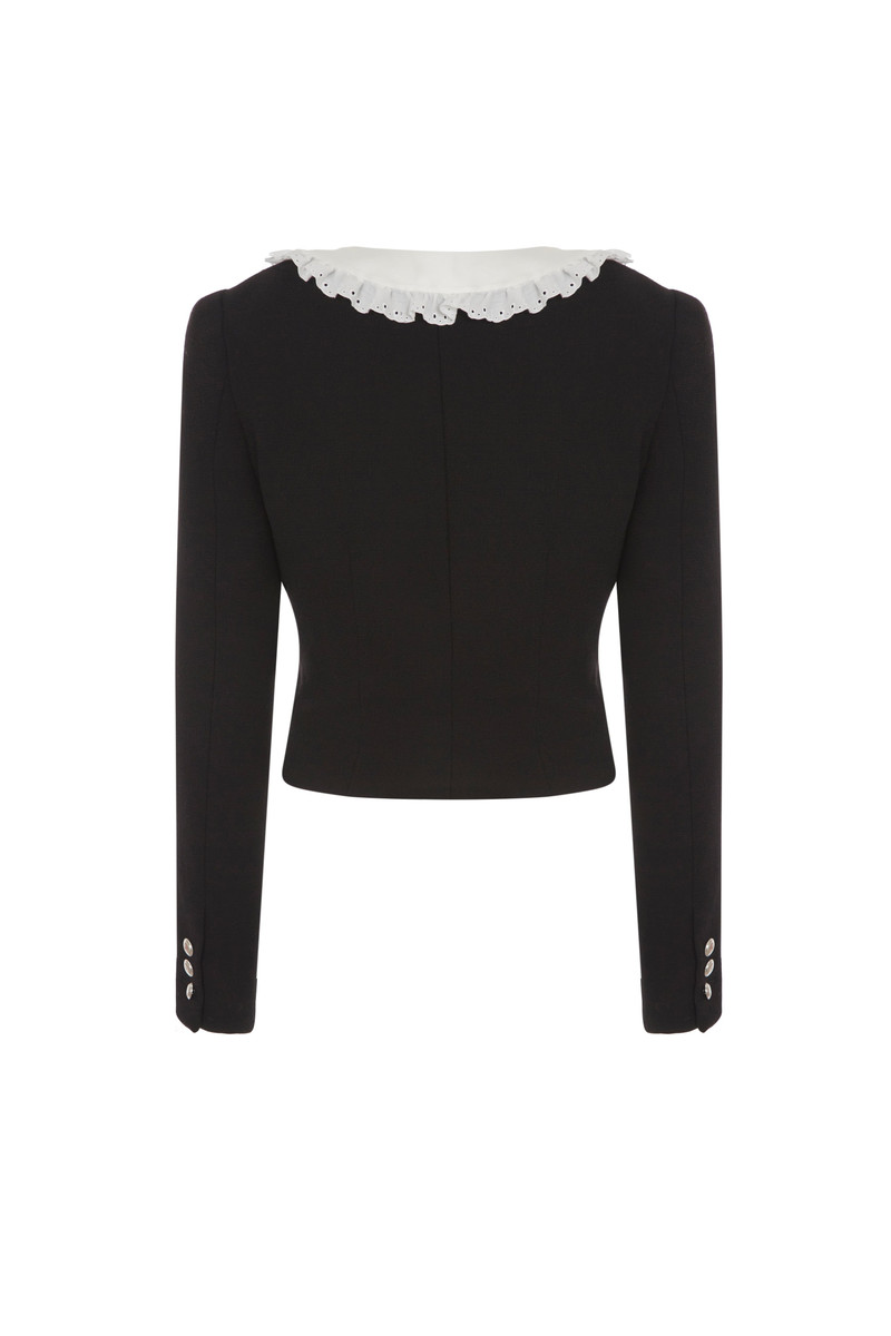 TWEED BOUCLE JACKET WITH COLLAR 2