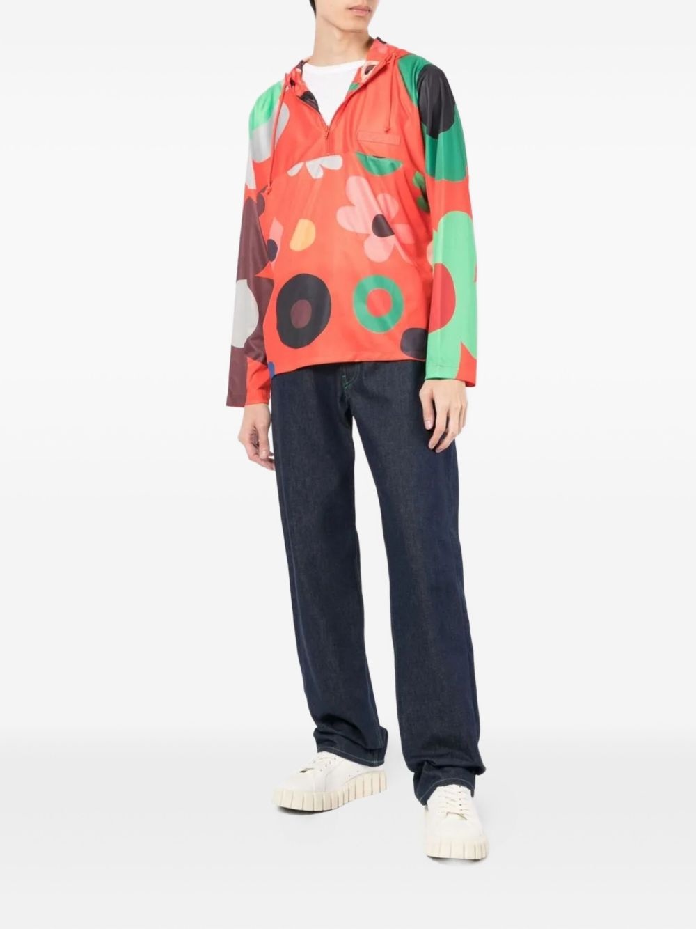 floral-print half-zip jacket - 2