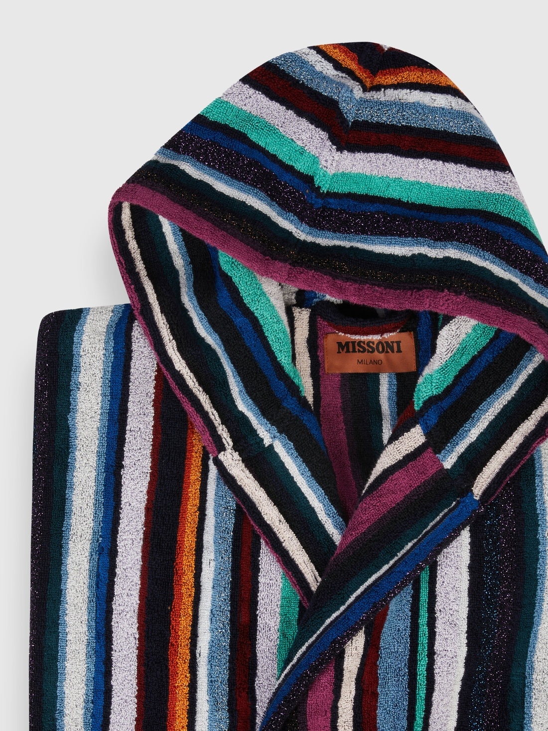 Chandler cotton terry bathrobe with lurex - 3