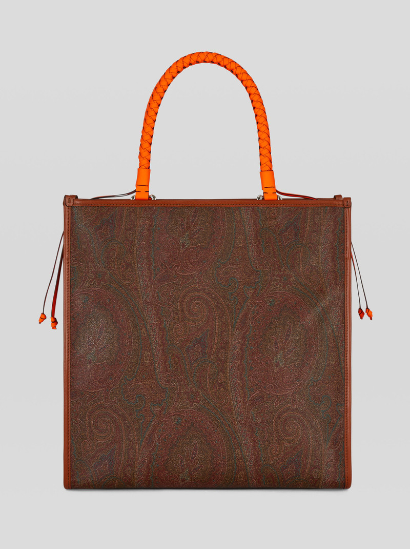 PAISLEY SHOPPING BAG WITH FLUO LOGO 3