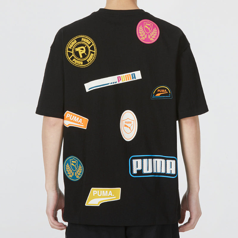 PUMA Mix Badge Logo Tee 'Black' 537795-01 - 4