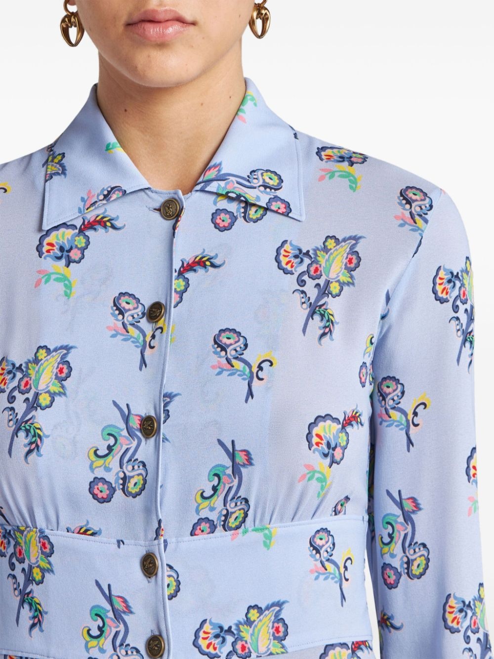 printed shirt dress - 4
