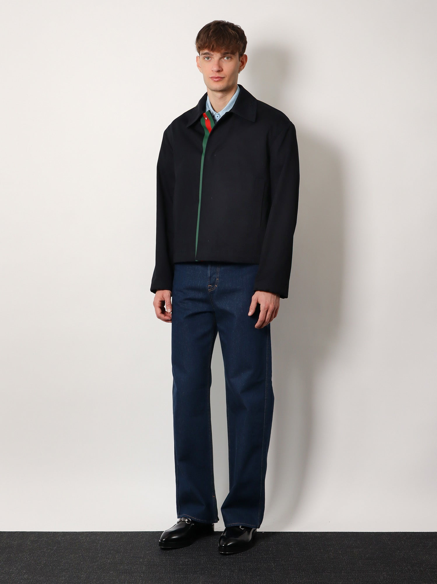 Gucci Men Cotton Gabardine Jacket With Embossed Logo - 2