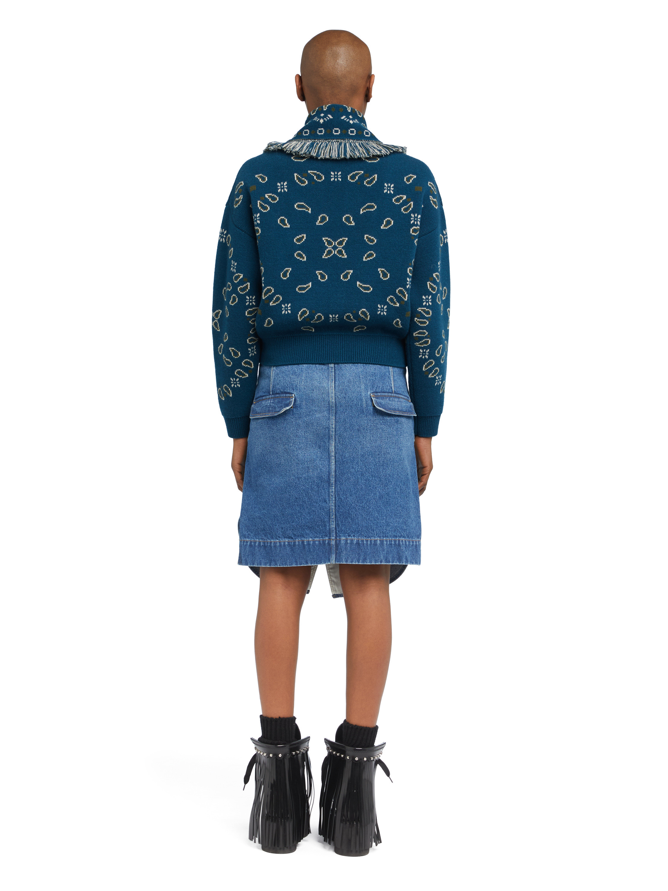 Bandana Jacquard Cardi-Bomber - 6