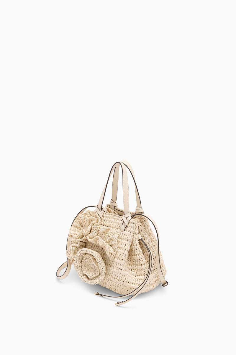 ULLA JOHNSON Gio Floral Raffia Crossbody outlook