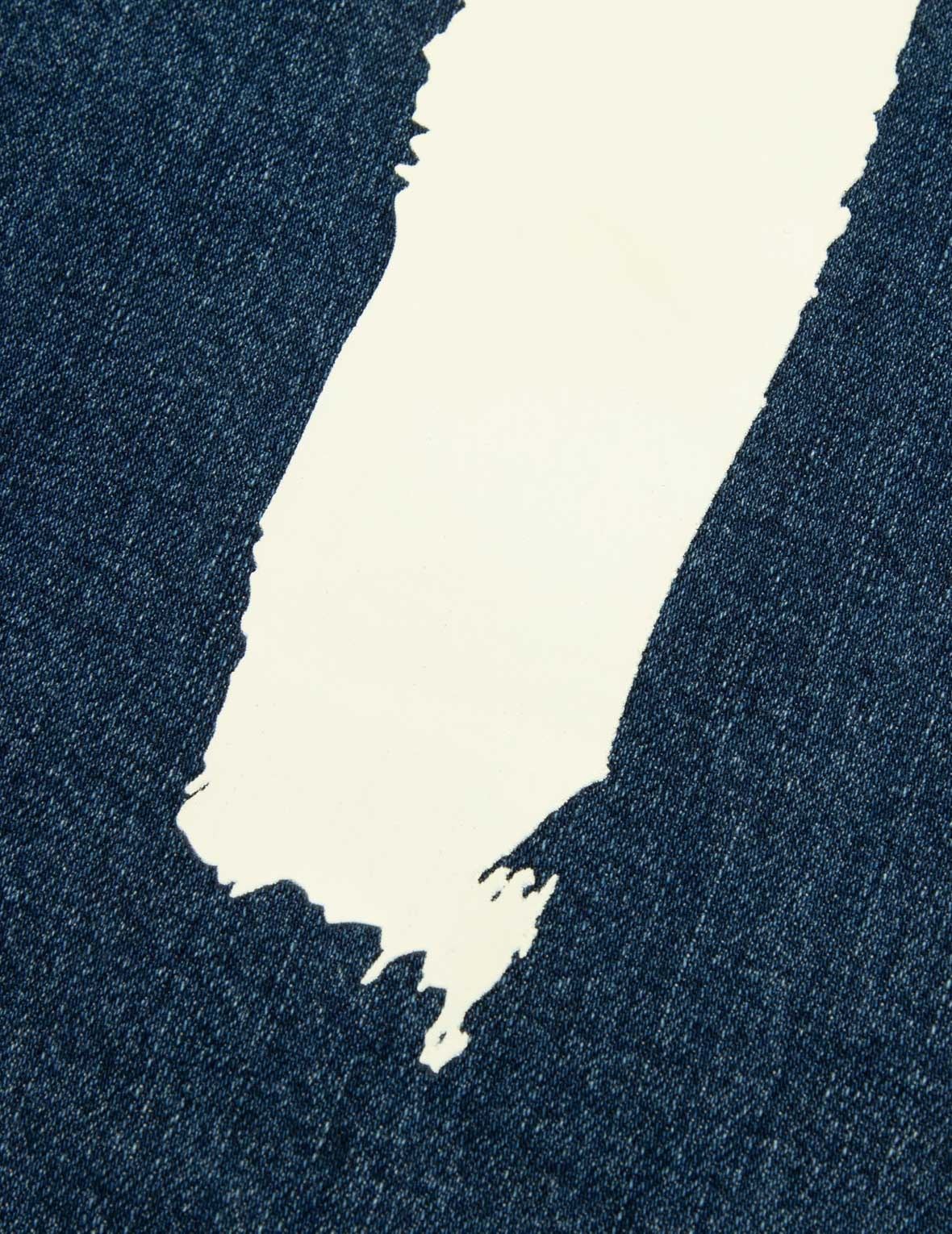 ECRU BRUSHSTROKE DAICOCK LOOSE FIT JEANS - 11