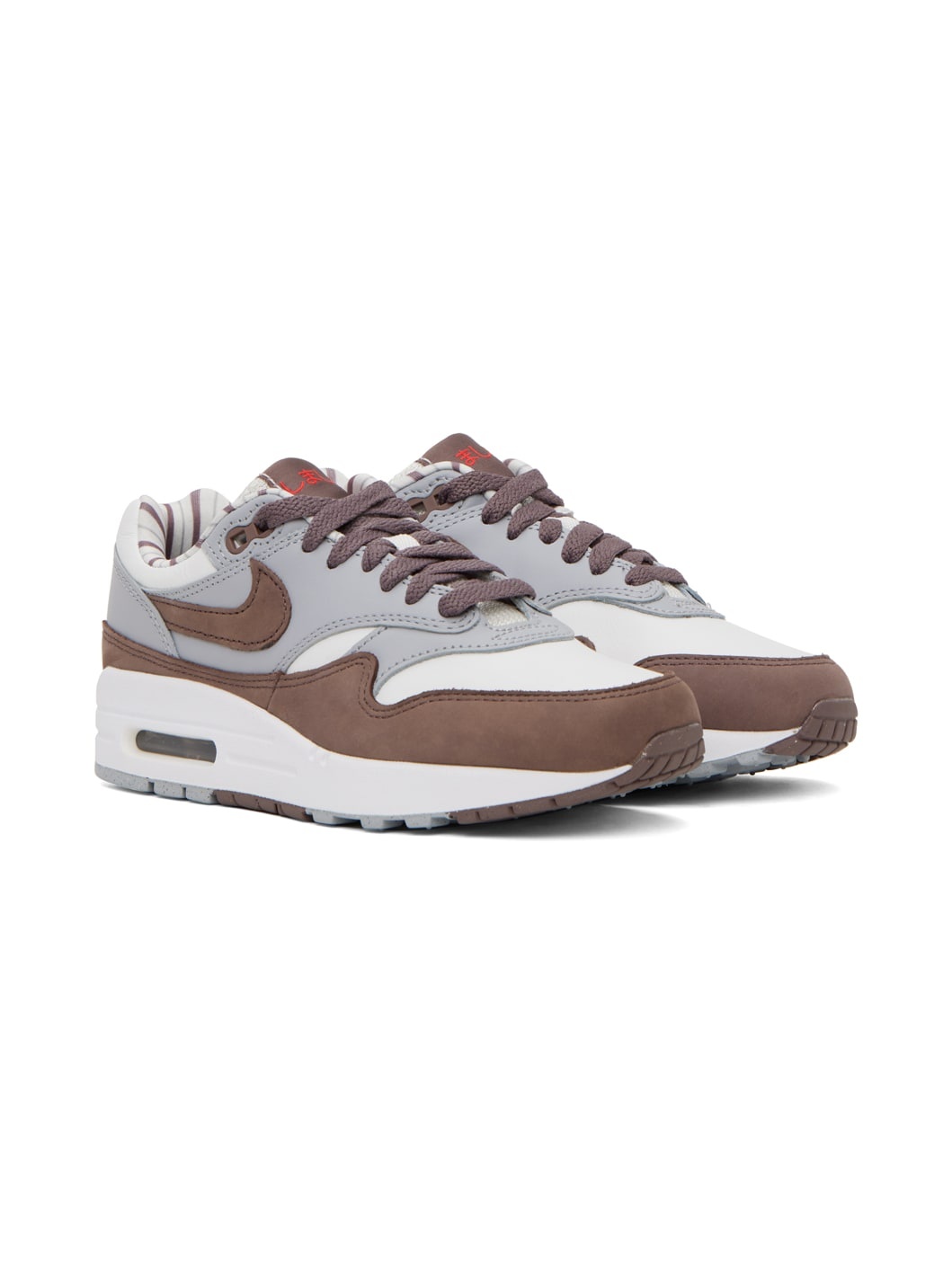 White & Brown Air Max 1 Shima Shima Sneakers - 4