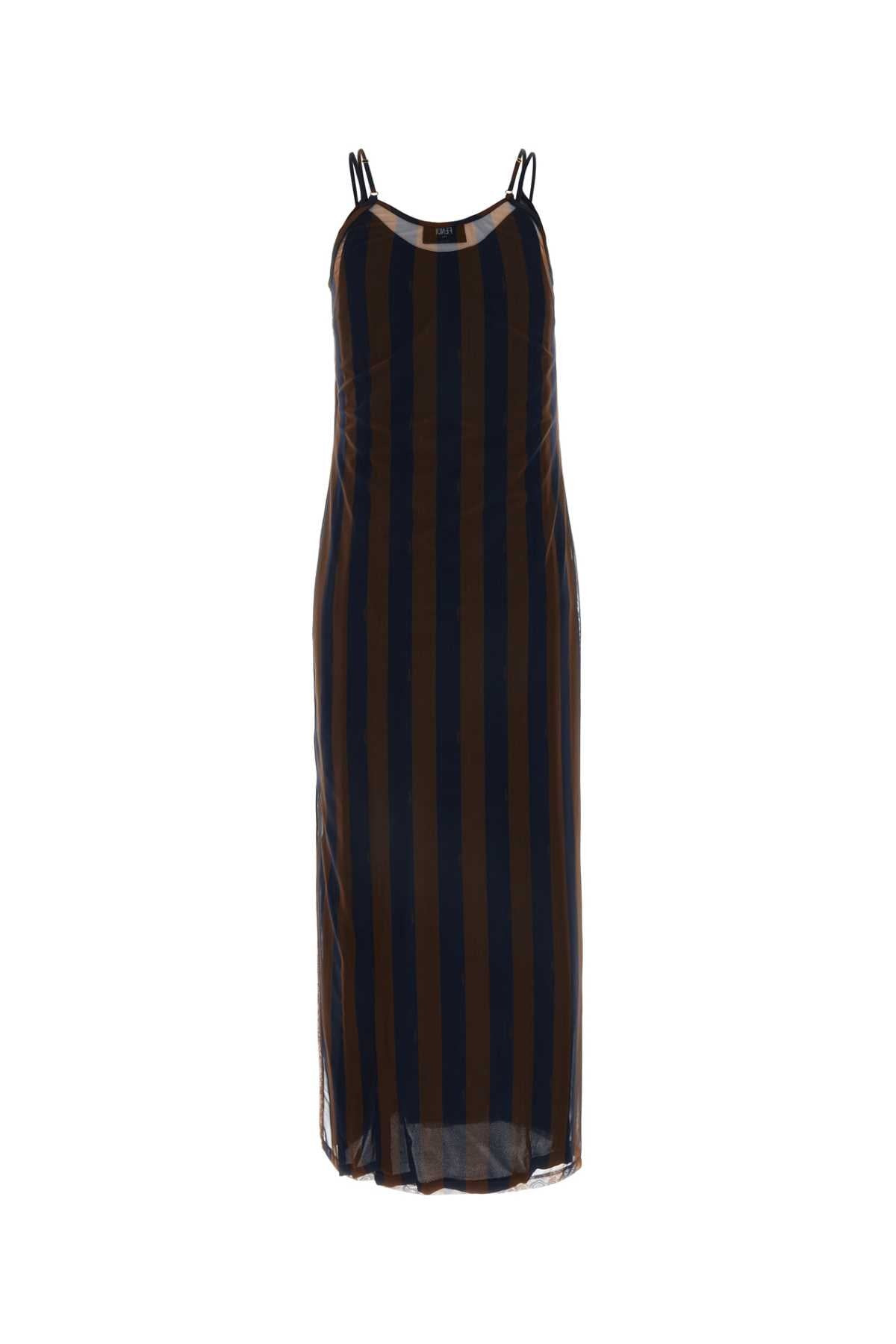 Fendi Women Printed Stretch Tulle Dress - 2
