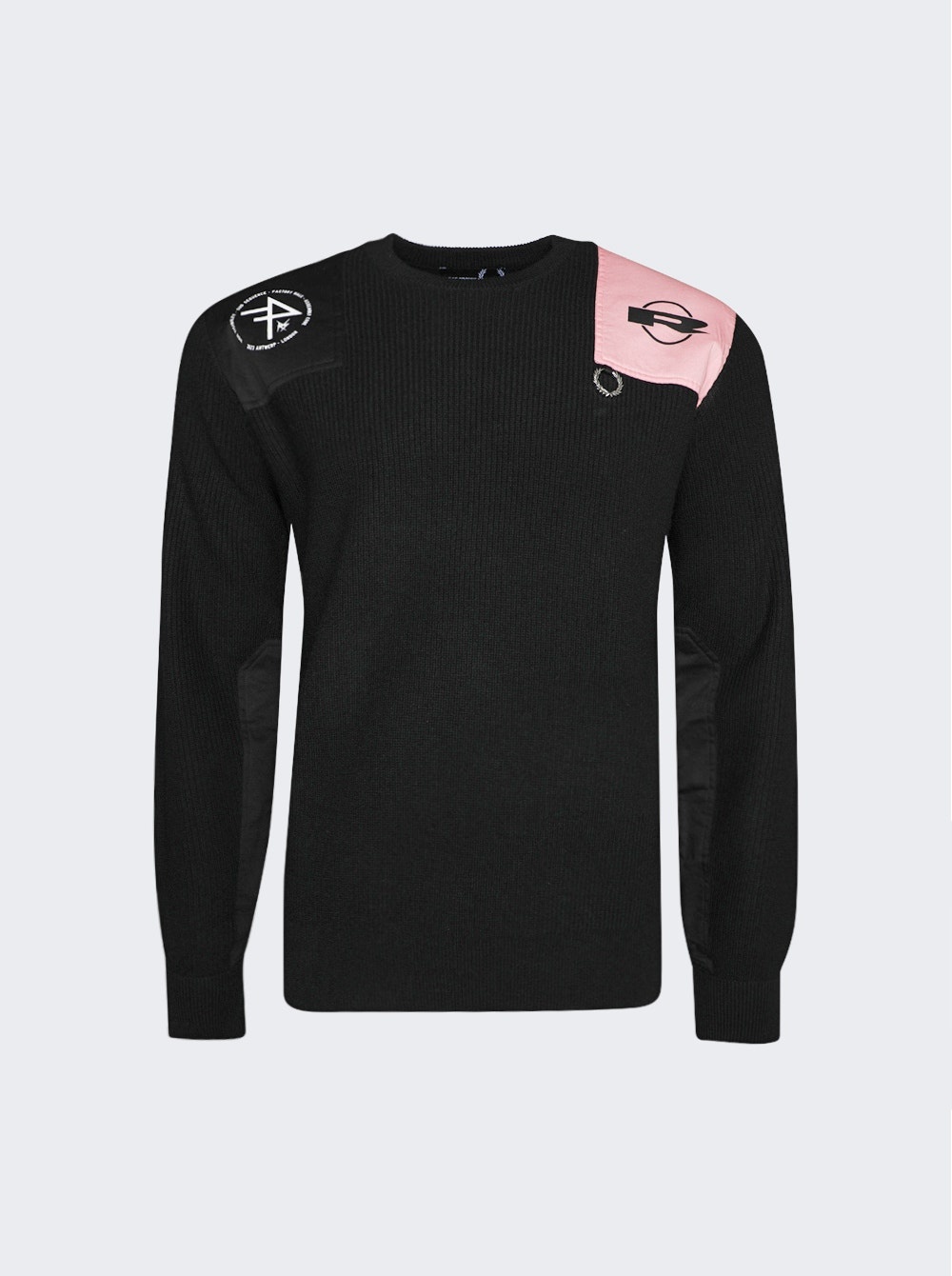 Printed Military Sweater Black - 1