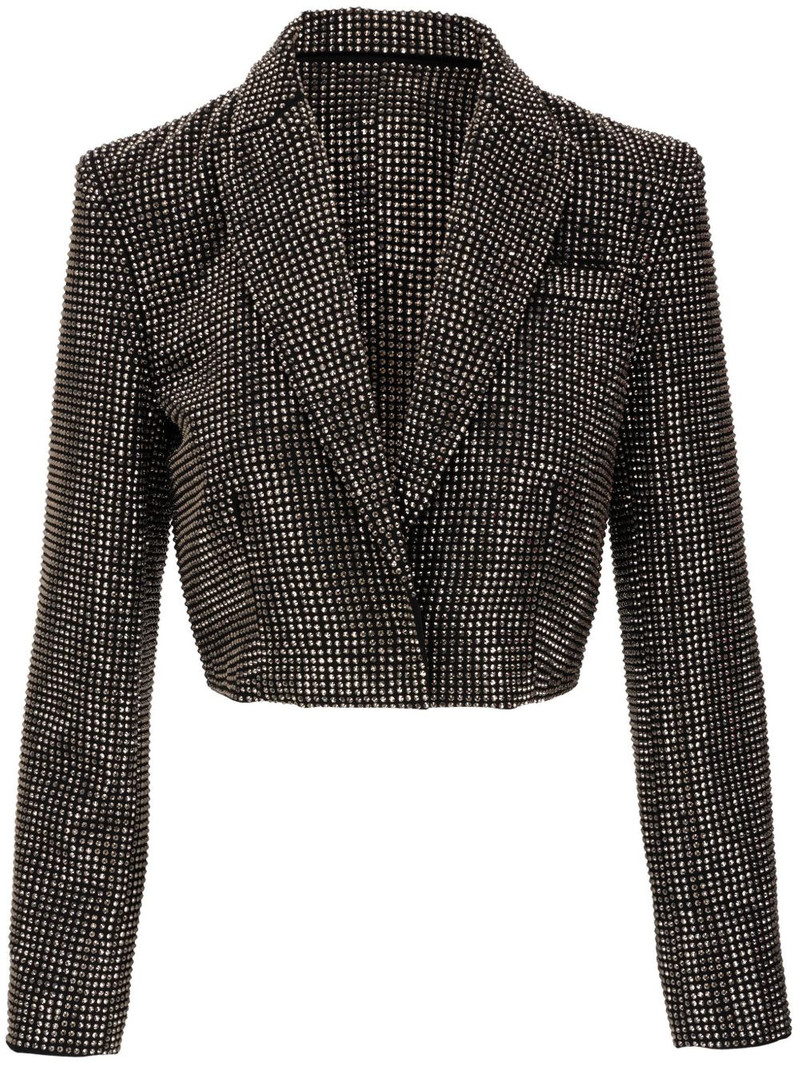 rhinestone-embellished cropped blazer 1