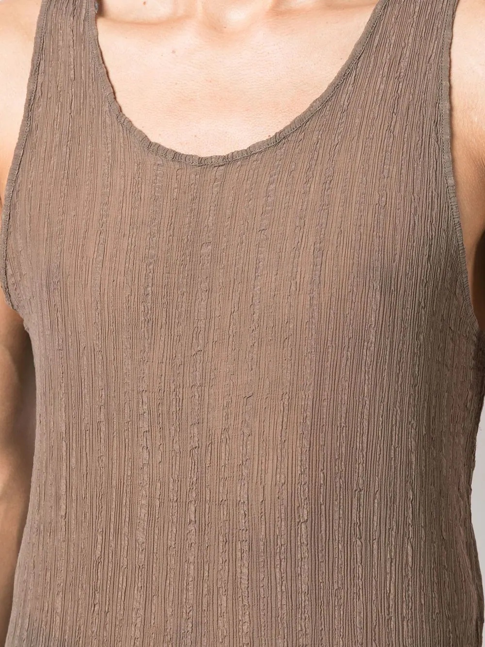 textured silk-blend tank top - 5