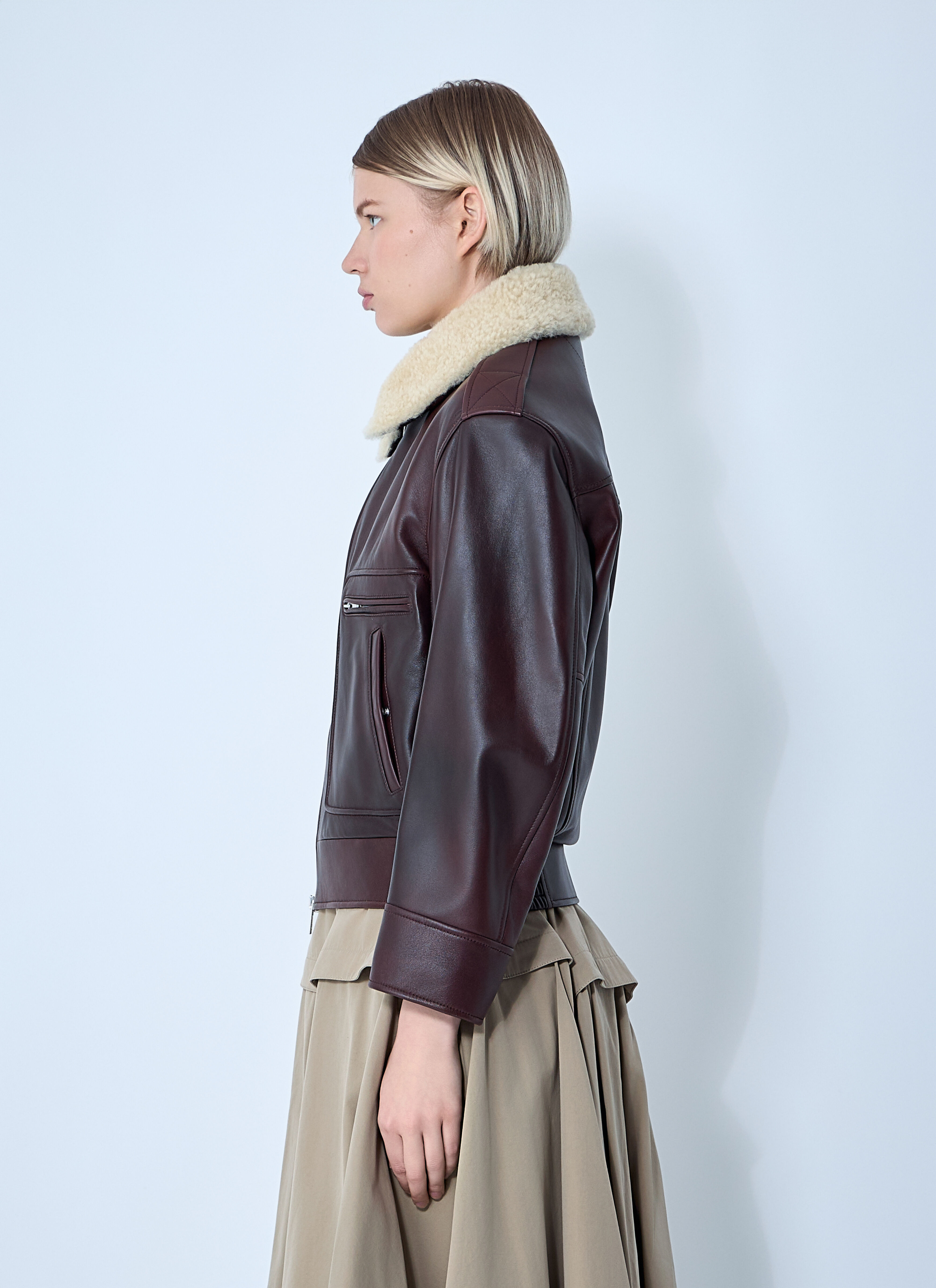 Leather Blouson Jacket - 3