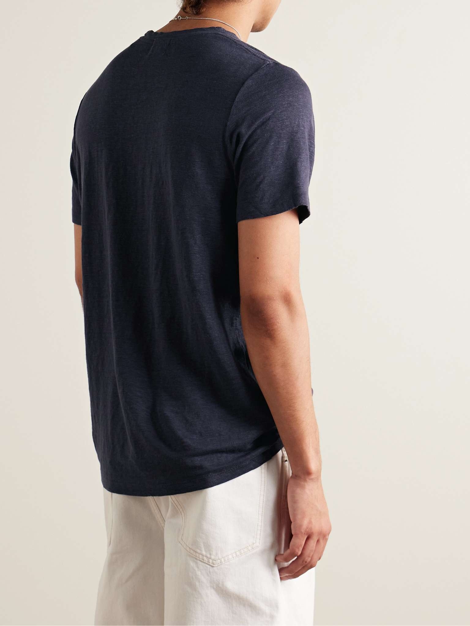Karman Logo-Print Linen-Jersey T-Shirt - 3