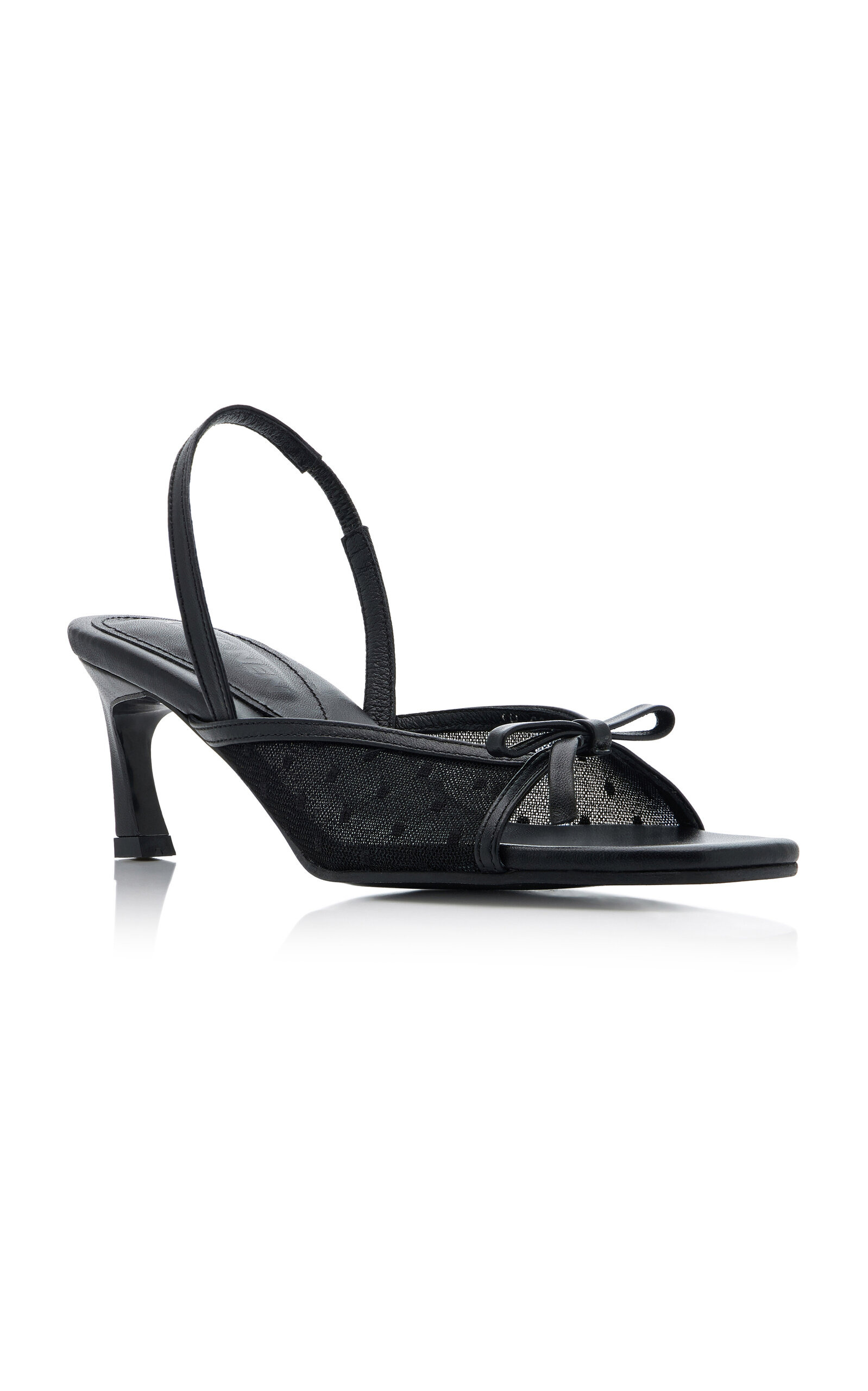 Exclusive Riviera Nabi Polka-Dot Mesh Slingback Sandals black - 4