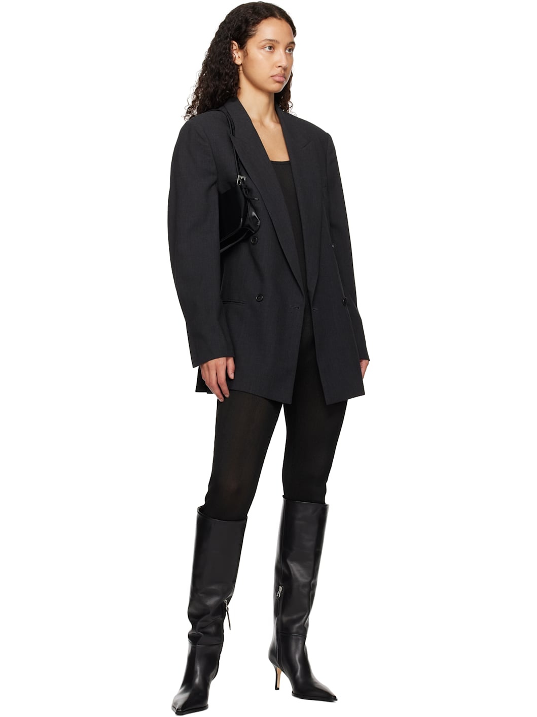 Black Tula Leather Tall Boots - 5