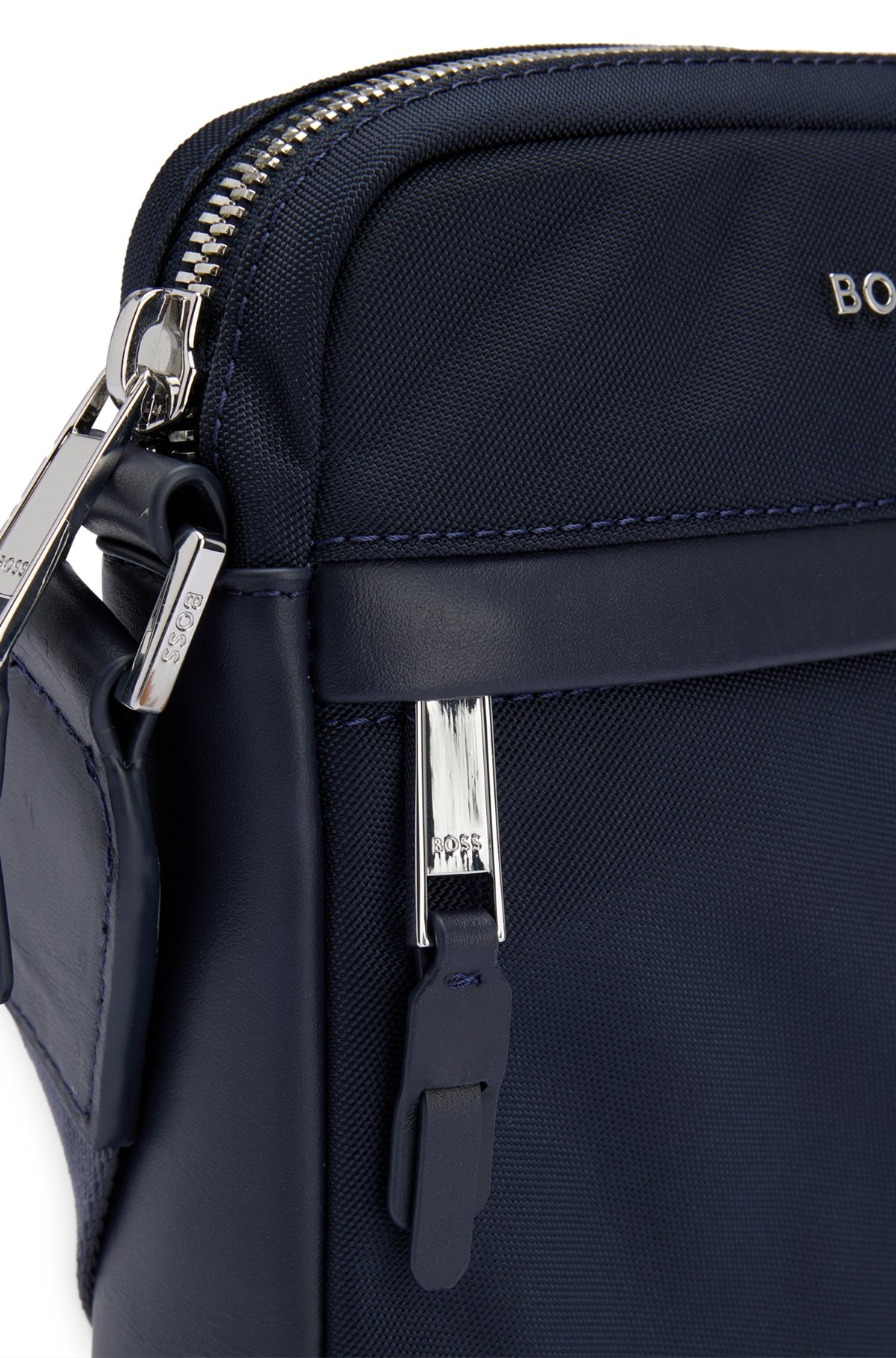 STRUCTURED-MATERIAL REPORTER BAG WITH LOGO LETTERING 7