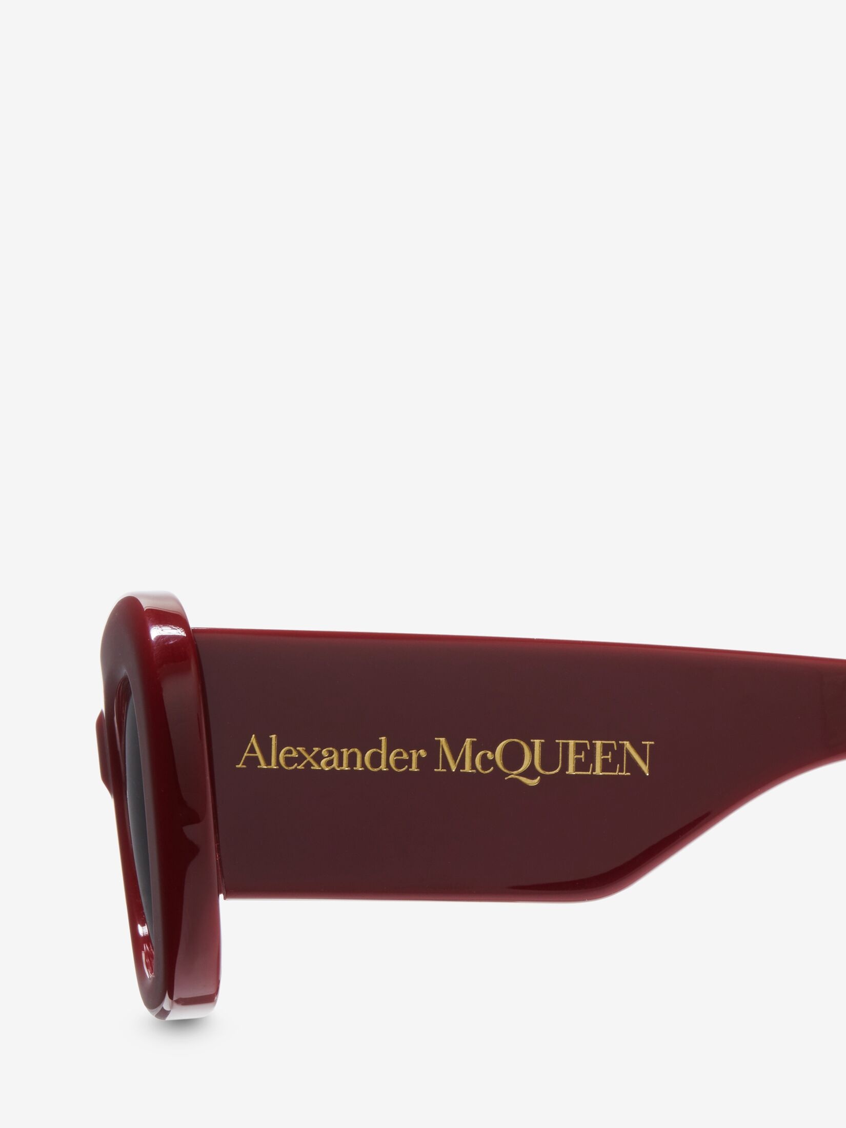 Women's Bold Cat-eye Sunglasses in Burgundy - 4