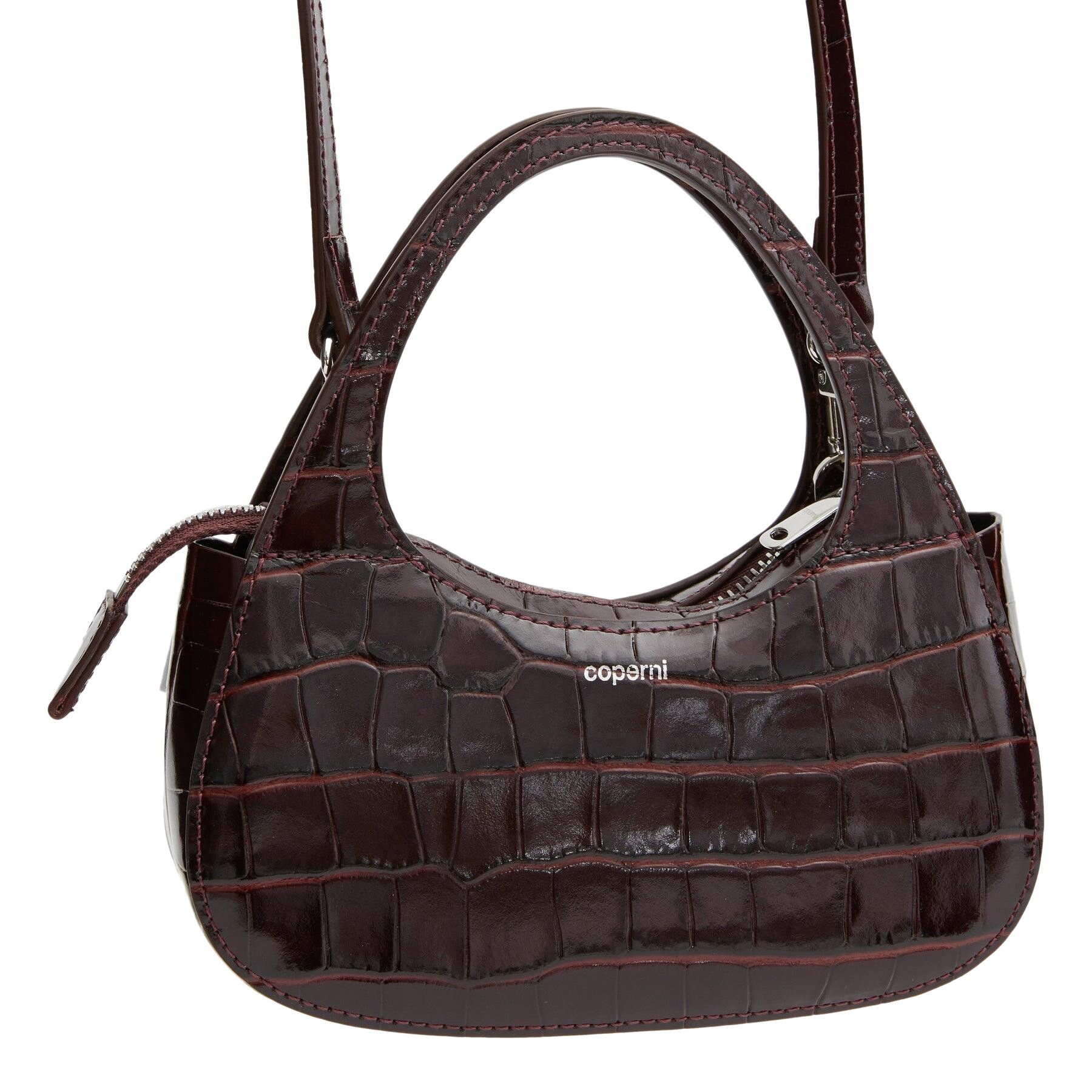 Coperni Croco Micro Baguette Bag Swipe 'Brown' - 3