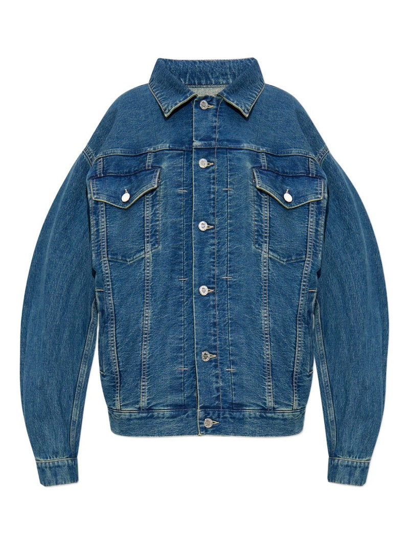 button-fastening flap-pocket denim jacket 1