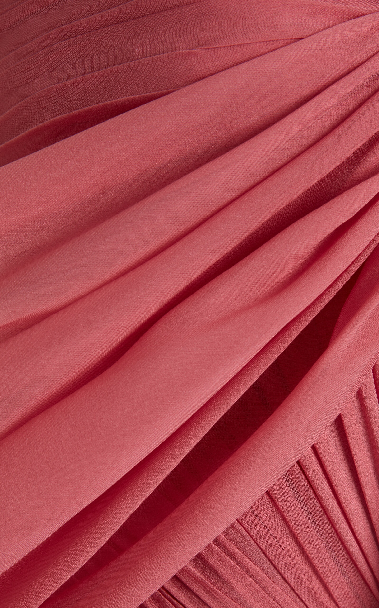 Draped Silk Chiffon Off-The-Shoulder Maxi Dress pink - 4