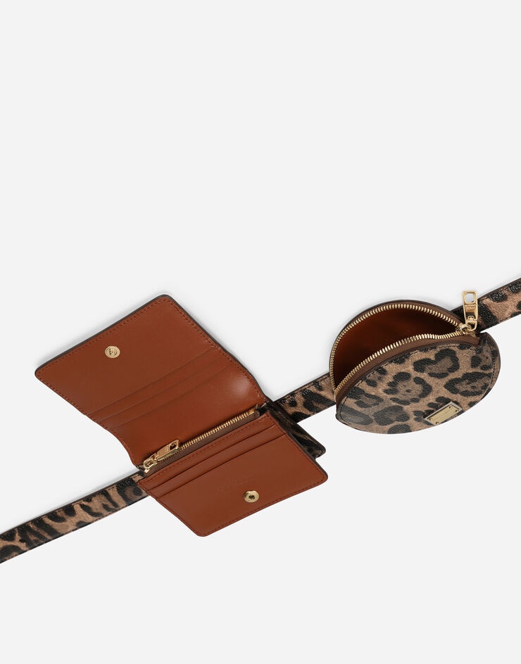 Leopard-print Crespo belt with mini bags - 5