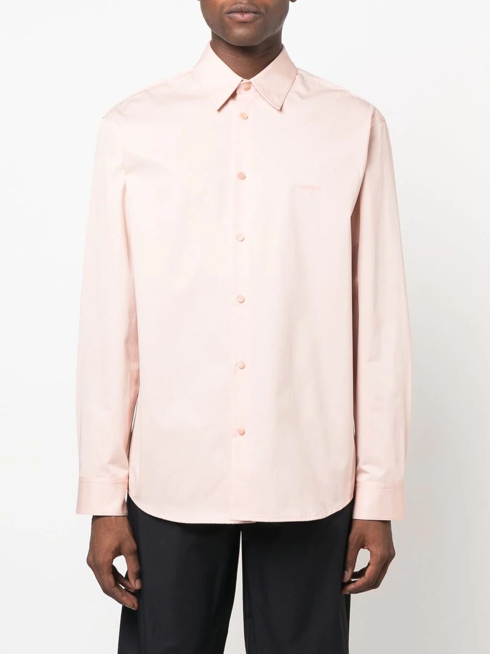 patch-detail long-sleeve shirt - 3