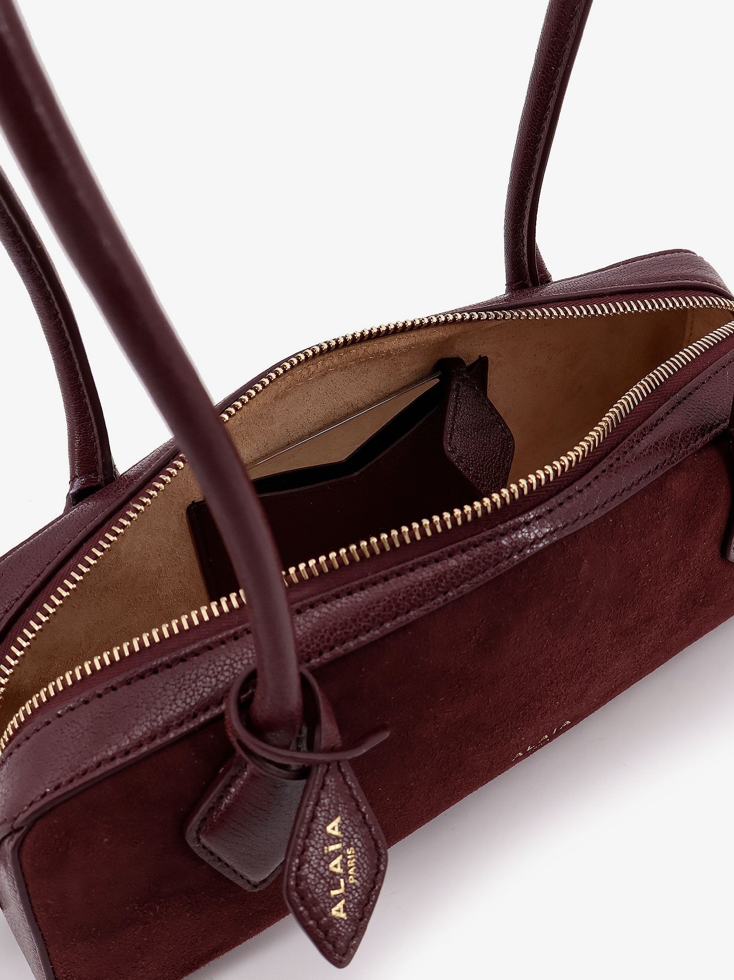 Alaia Teckel Small Suede Shoulder Bag - 4