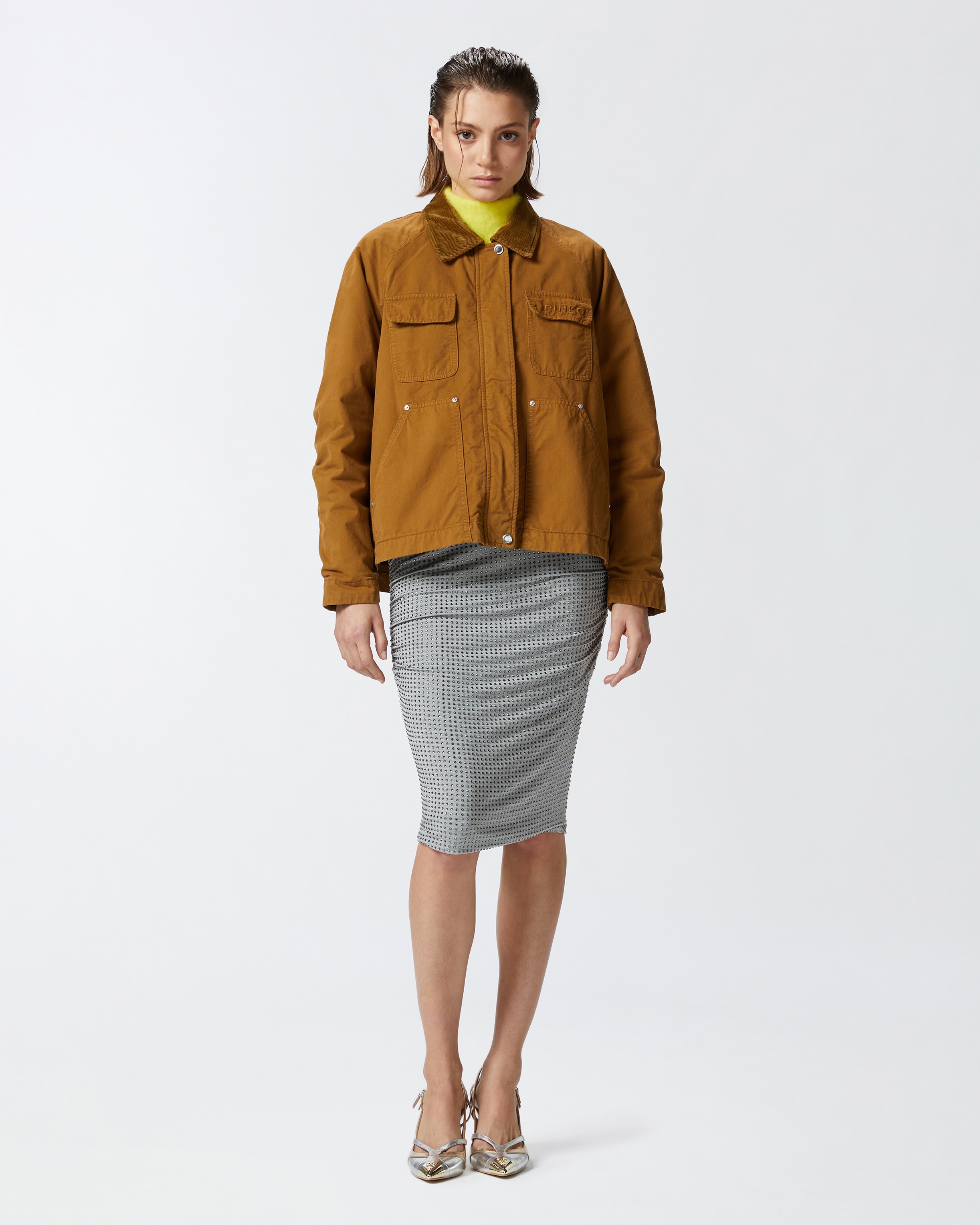 PEA JACKET WITH CORDUROY COLLAR - 2