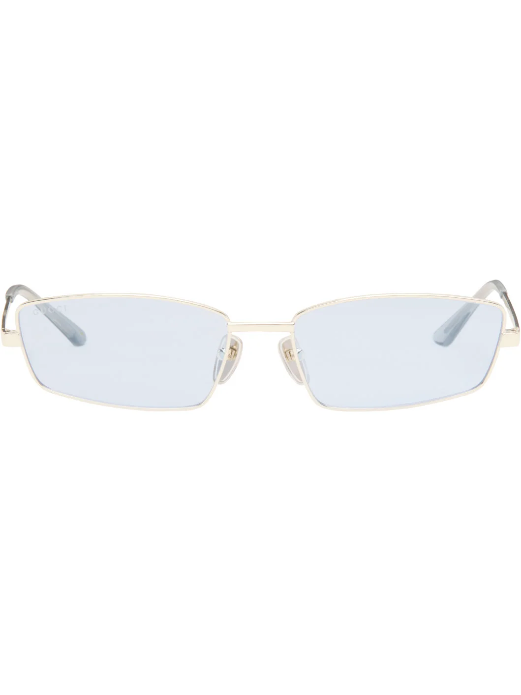 Silver Rectangular Frame Sunglasses - 1