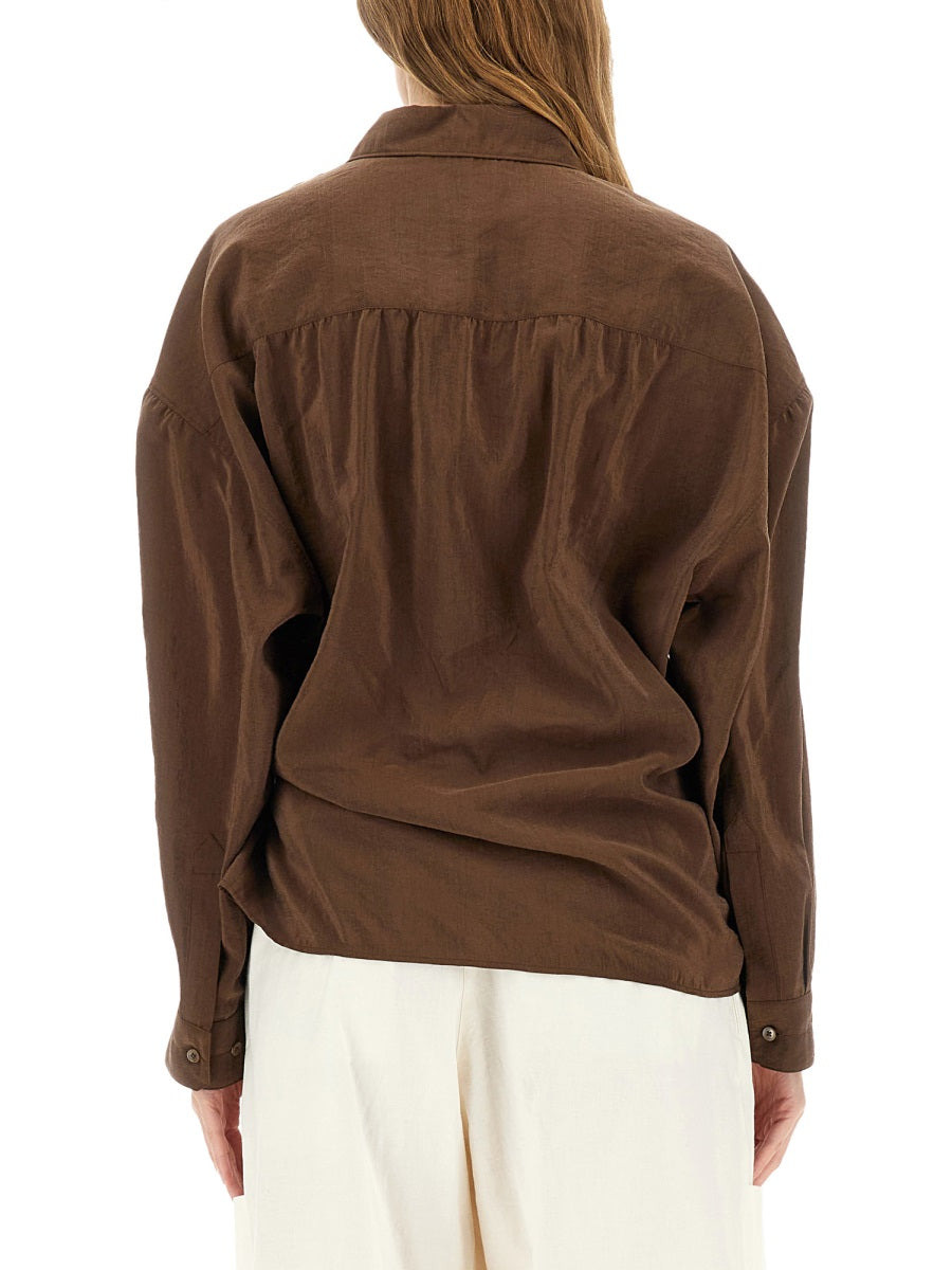 Lemaire Women Straight Twisted Collar Shirt - 3