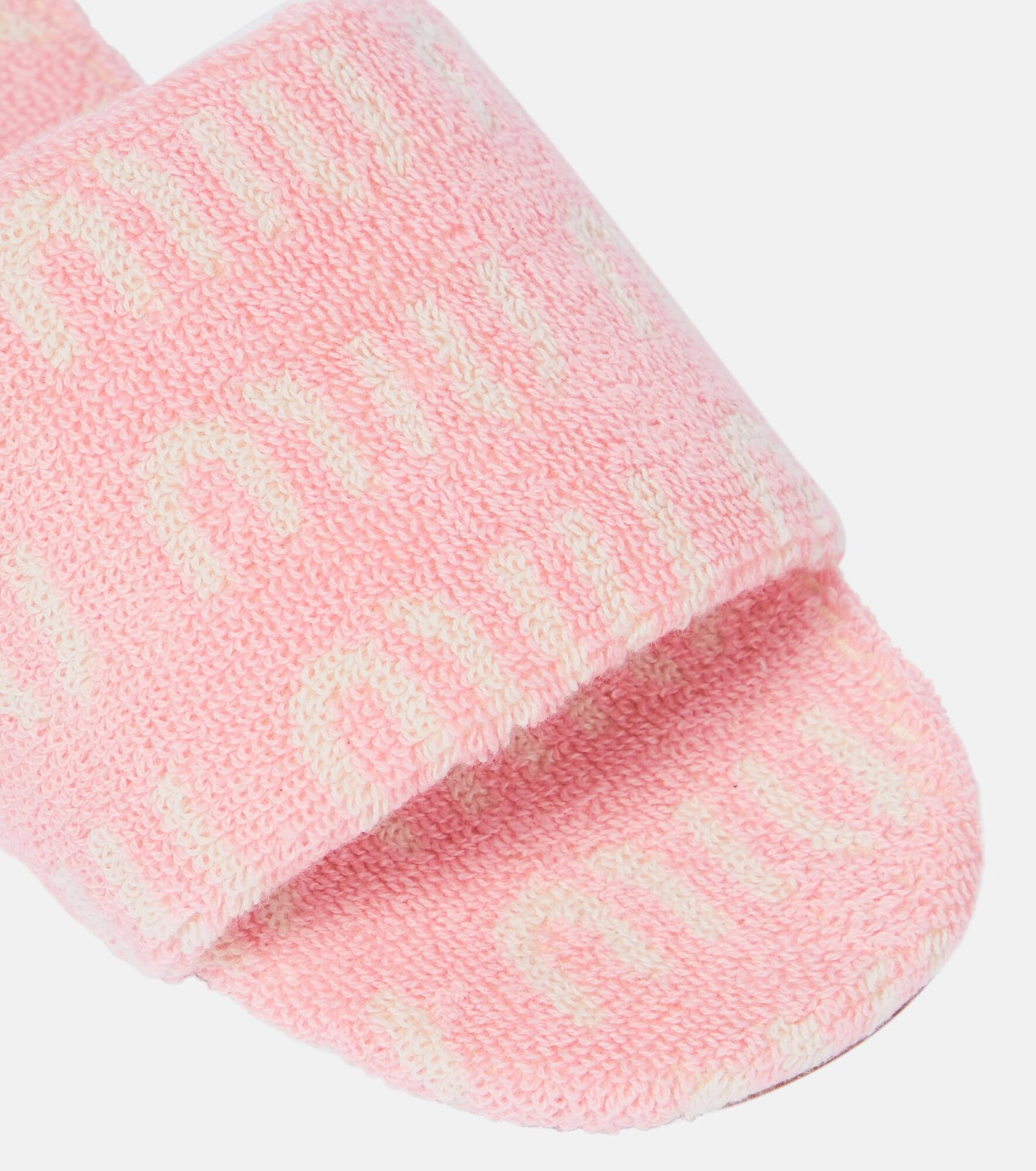 ミュウページ Miu Miu Logo terry slides | REVERSIBLE