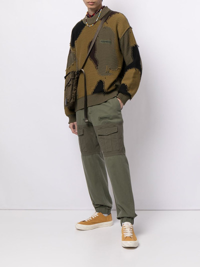 Palm Angels panelled multi-pocket cargo trousers outlook