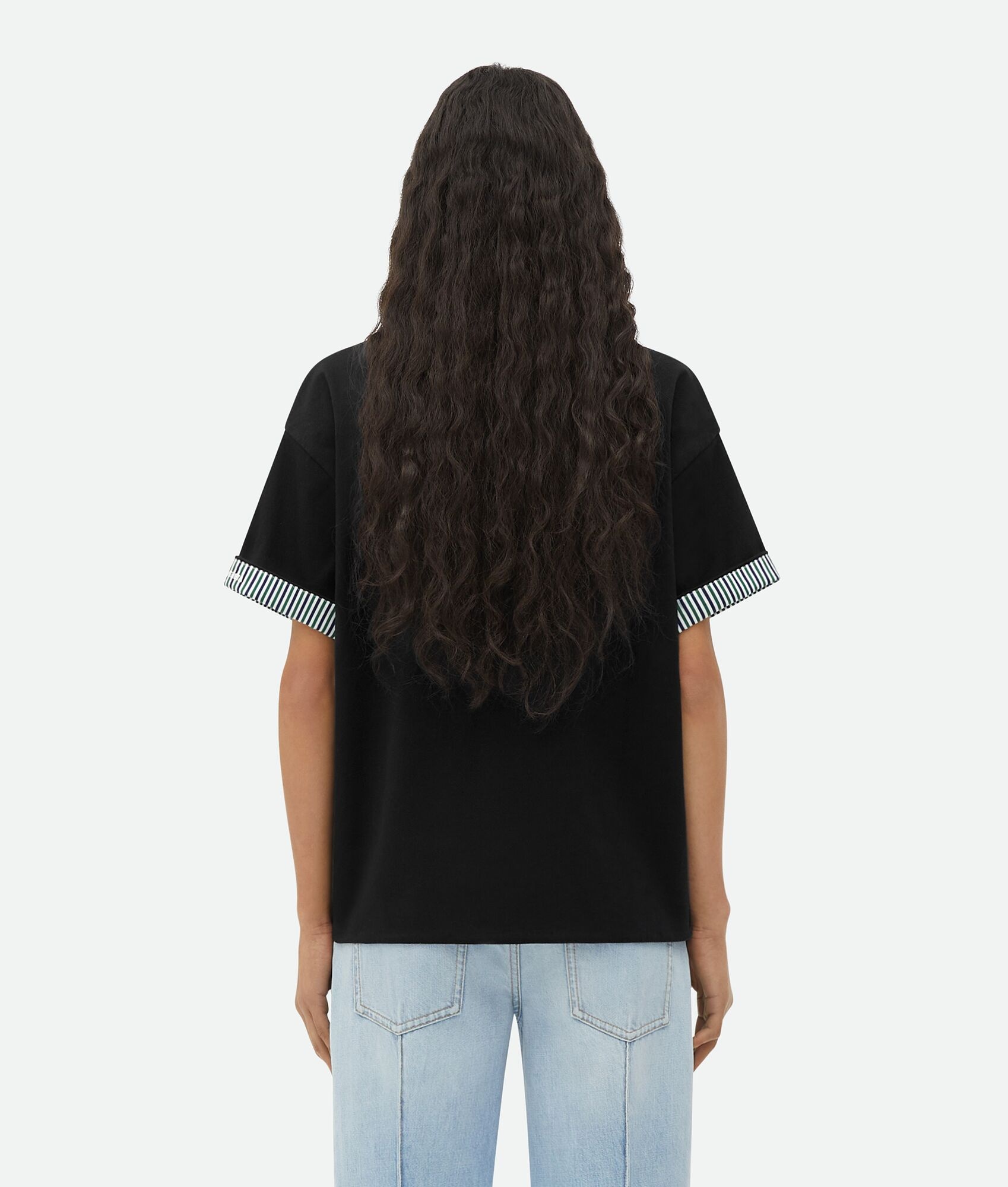 Double Layer Striped Cotton T-Shirt - 3