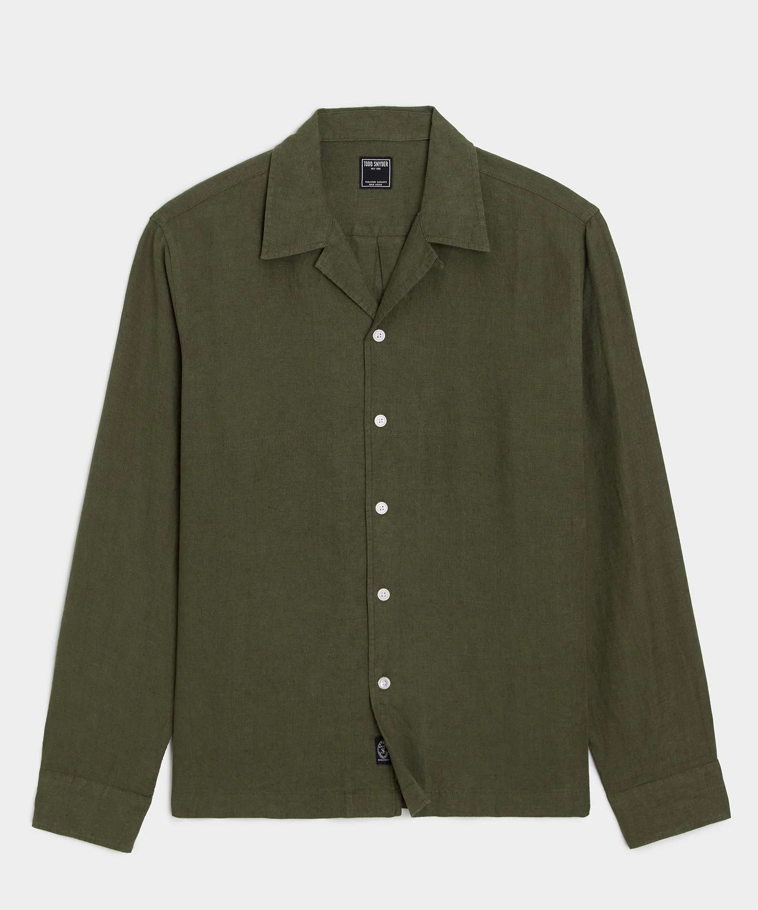 Cropped Sea Soft Irish Linen Camp Collar Shirt - 1