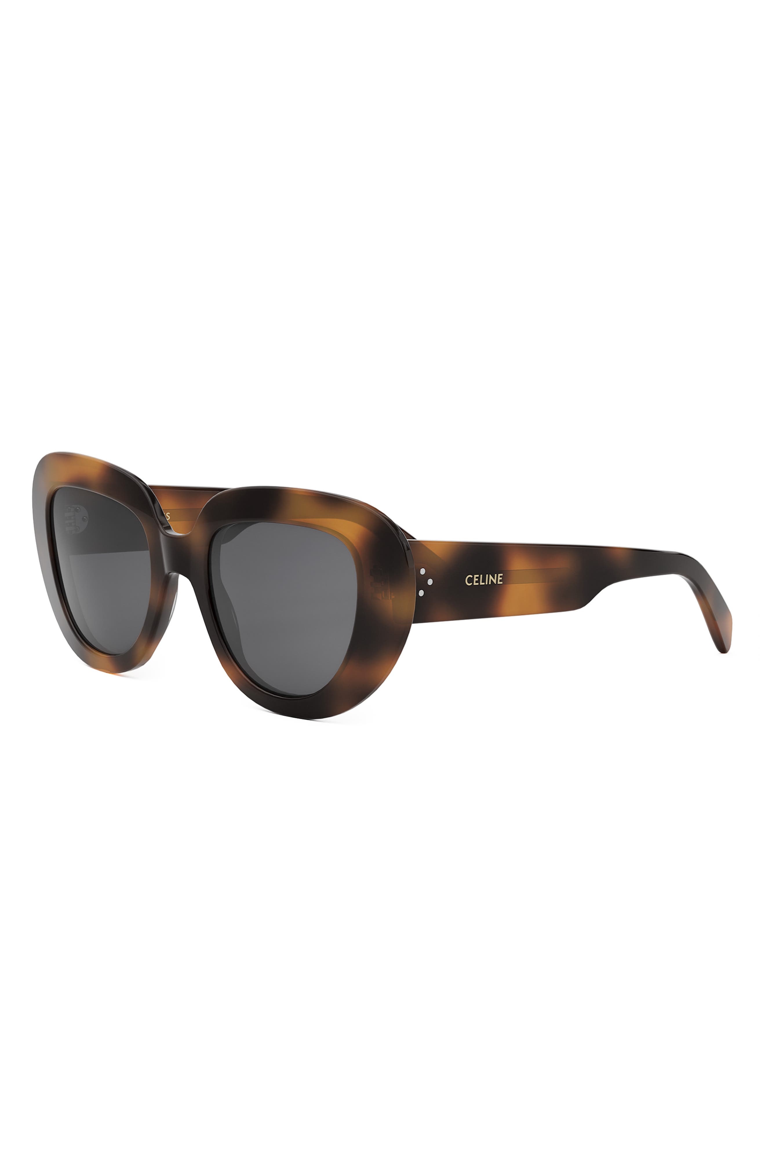 CELINE Bold 3 Dots 51mm Gradient Butterfly Sunglasses in Blonde Havana /Smoke at Nordstrom - 2
