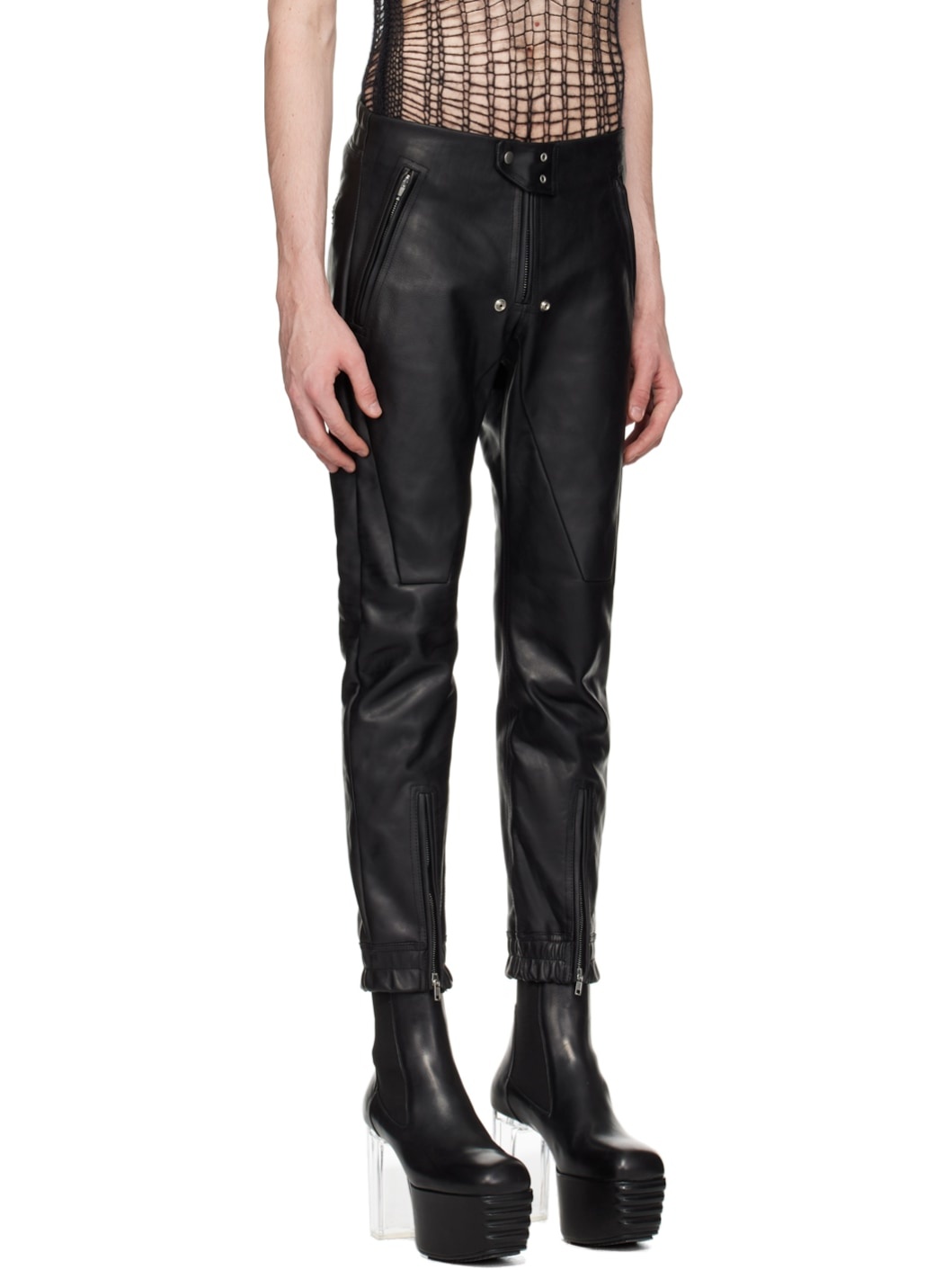 Black Luxor Leather Pants - 2