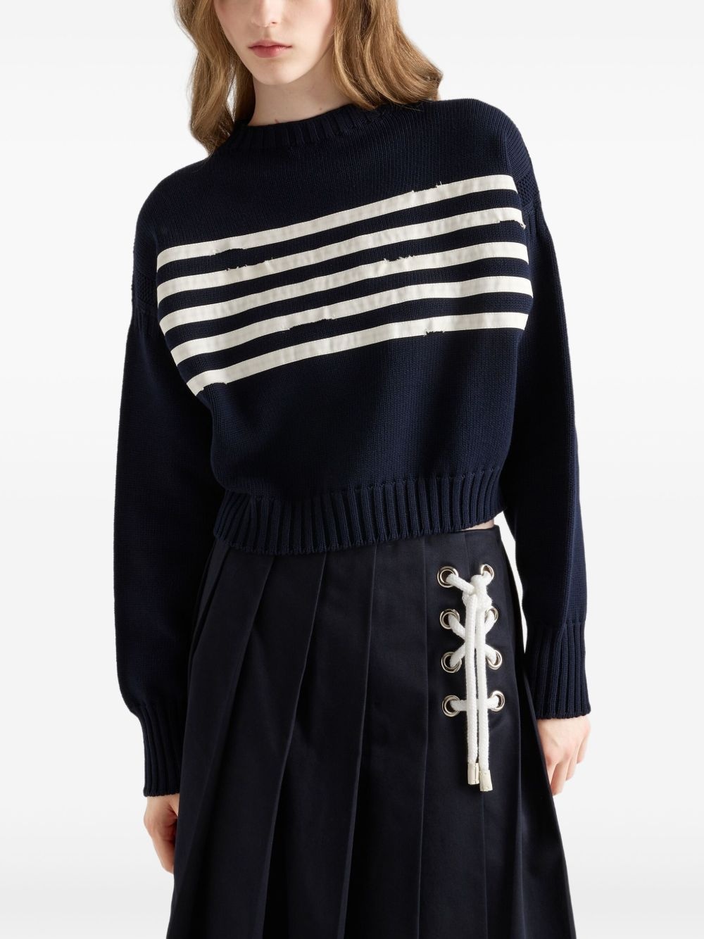 striped cotton sweater - 4
