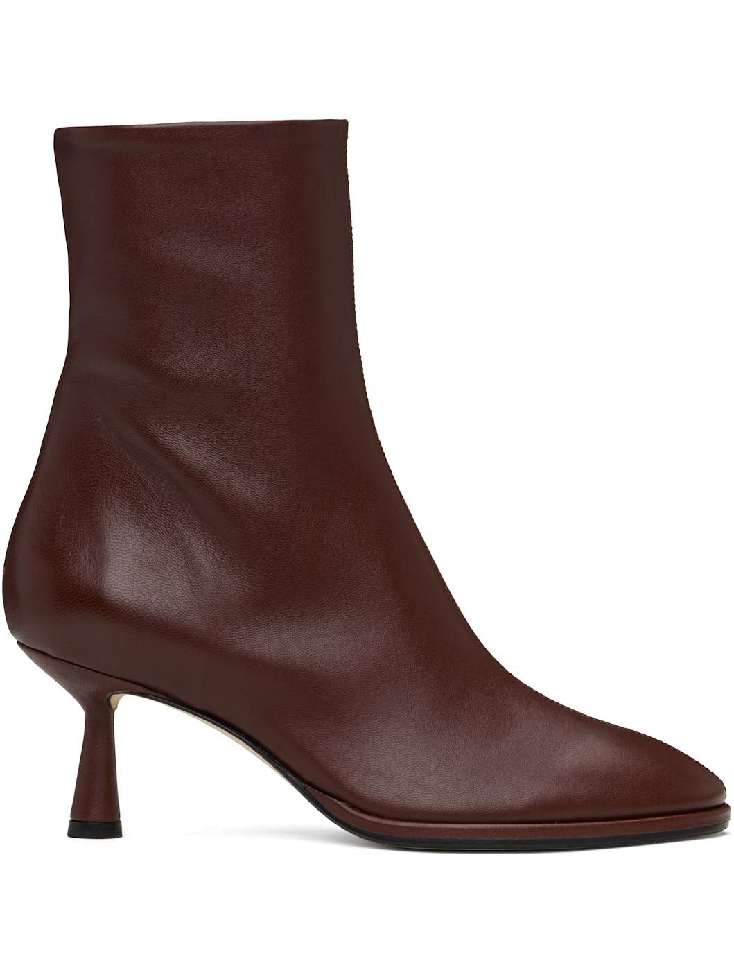 Burgundy Dorothy Leather Ankle Boots - 1