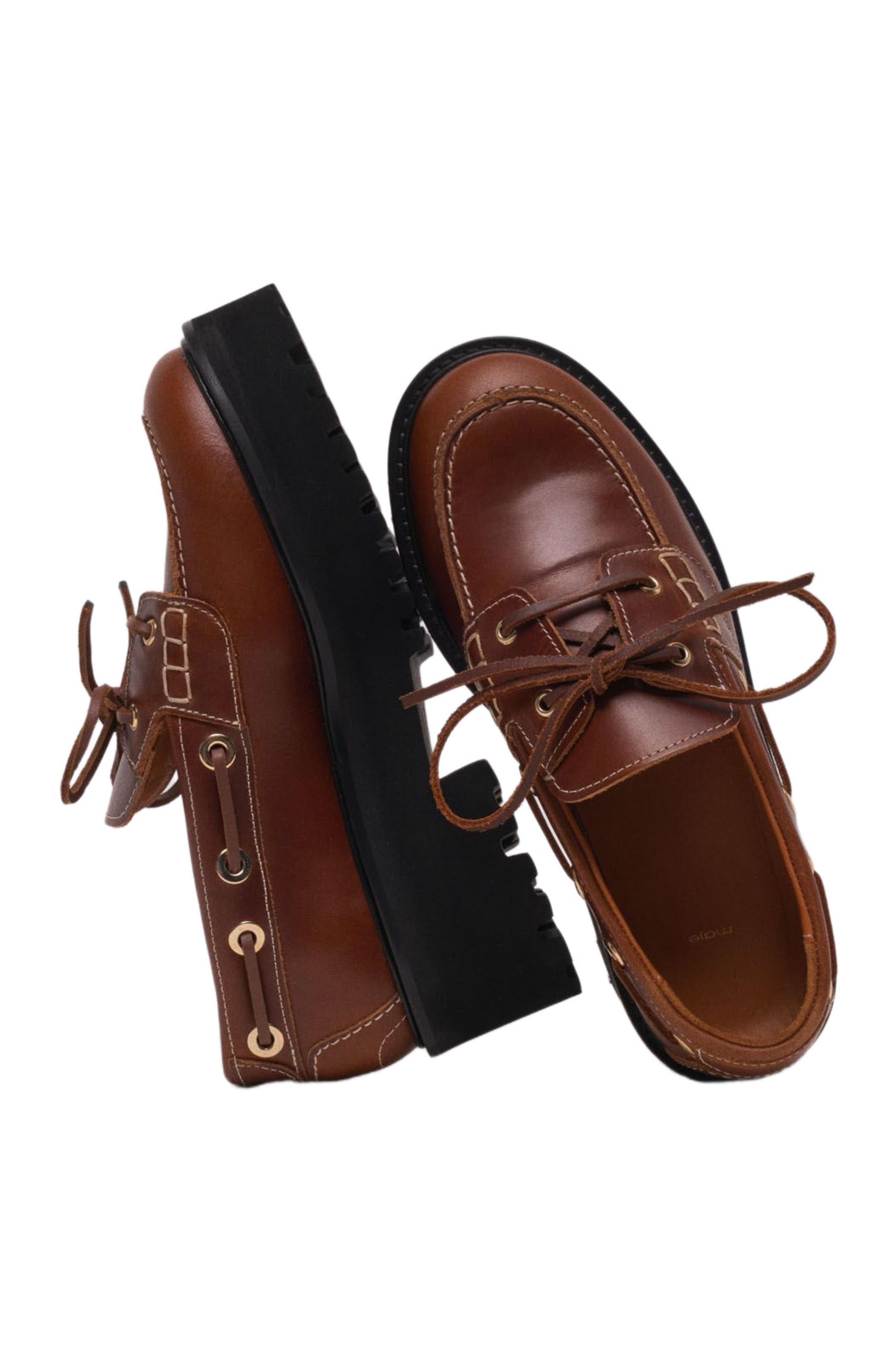 maje Boat shoes with chunky sole in Brown at Nordstrom - 4