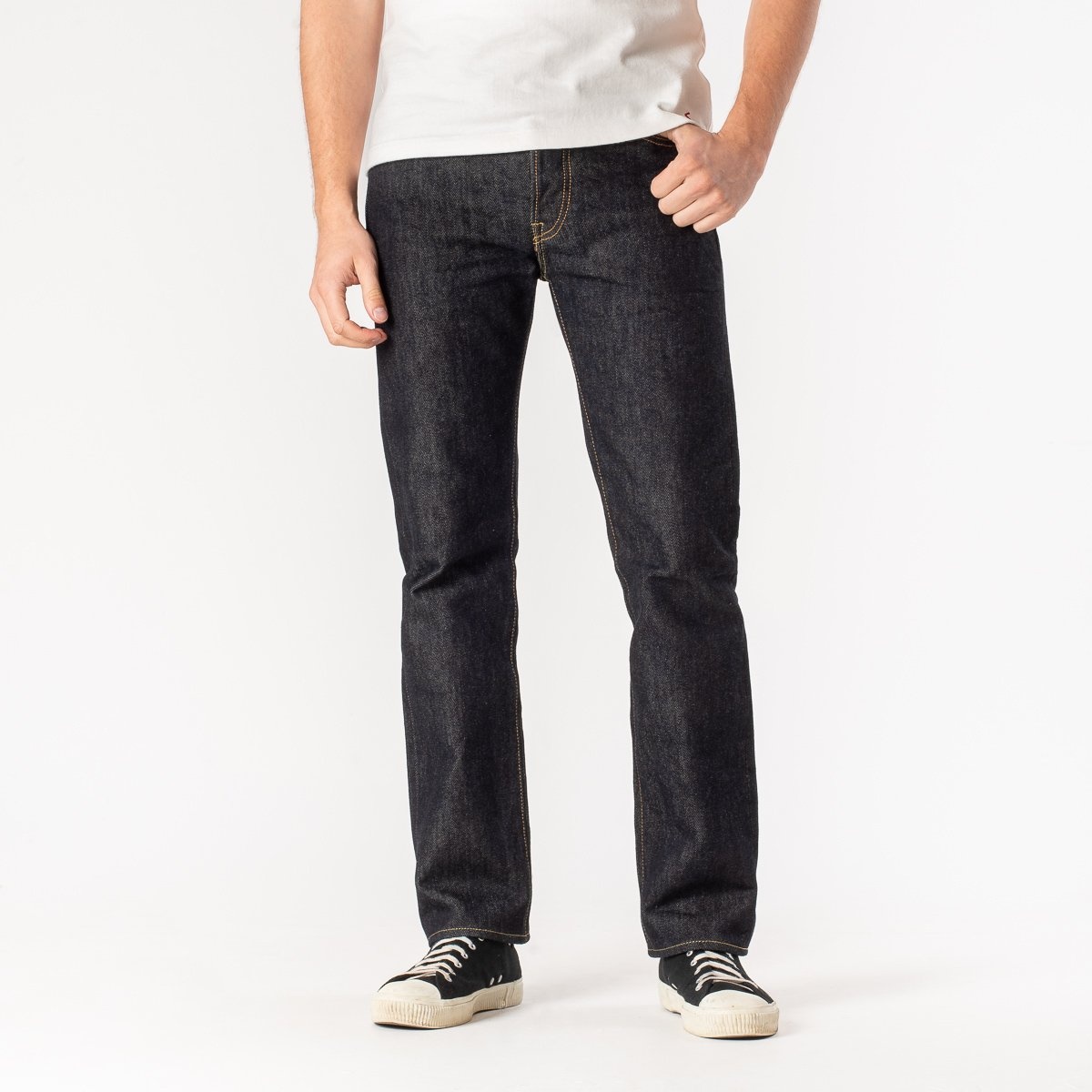 IH-666S-21 21oz Selvedge Denim Slim Straight Cut Jeans - Indigo - 2