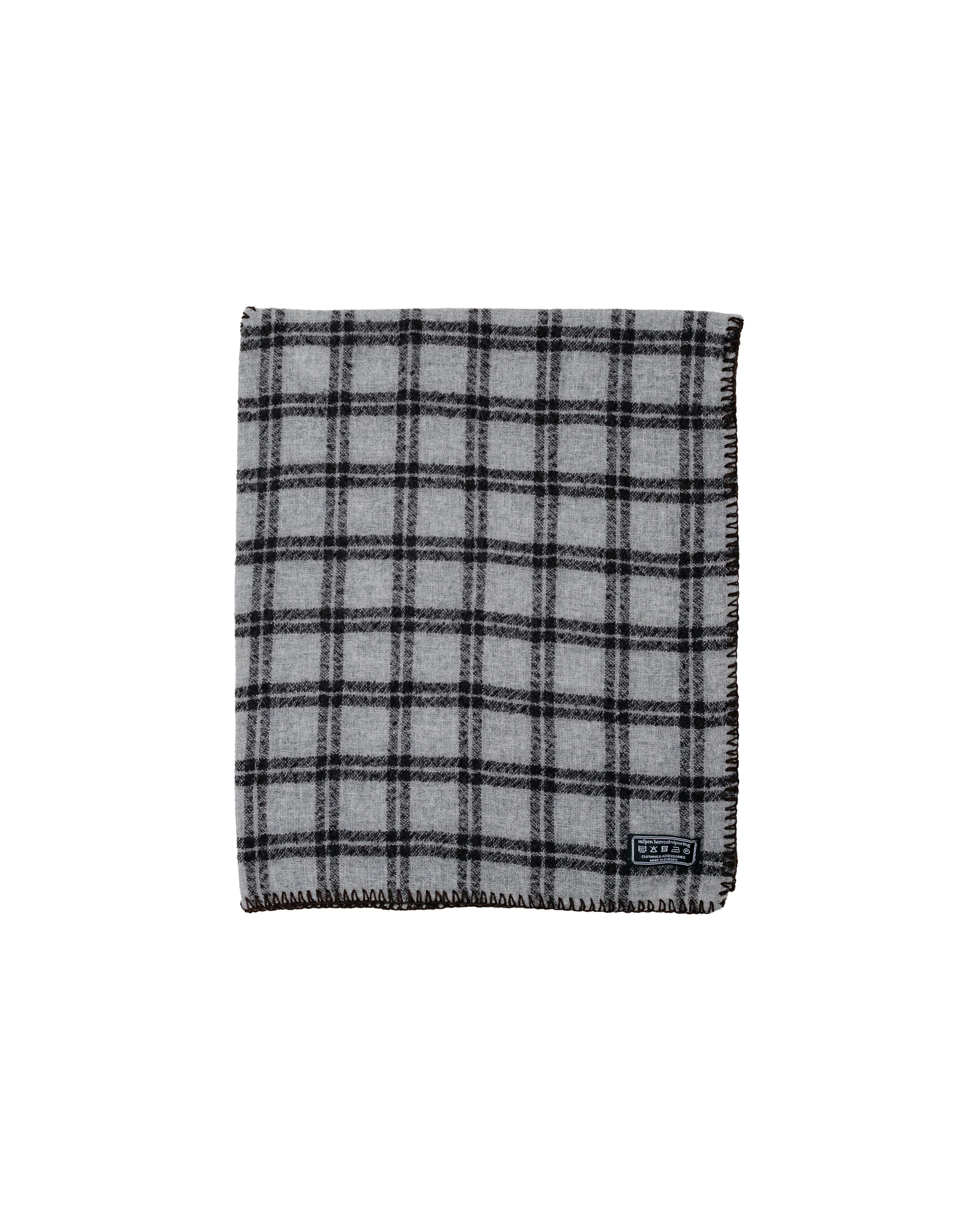 Triangle Scarf Ash Brown Check - 1