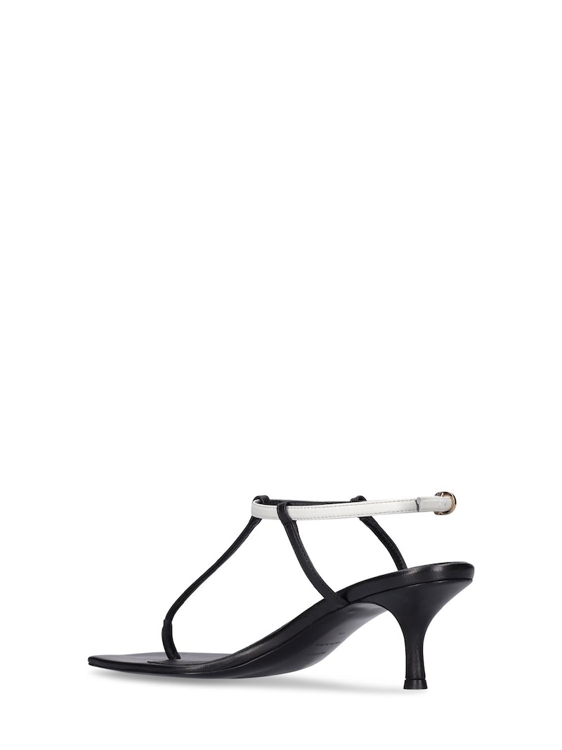 55mm The bicolor leather sandals - 4