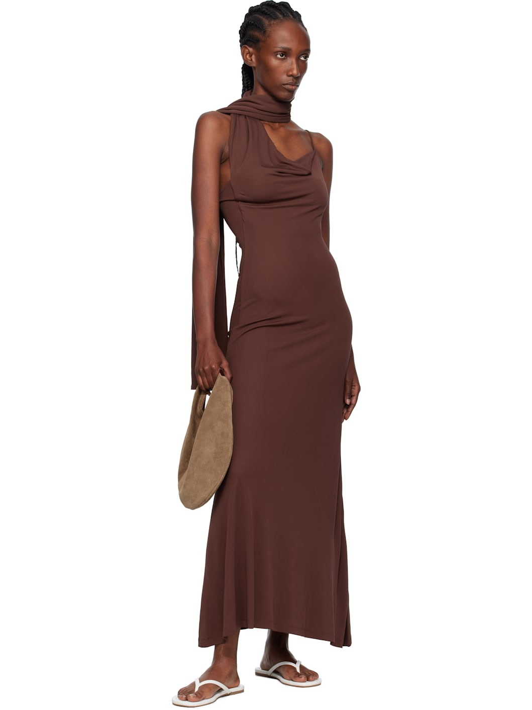 Burgundy Wisp Maxi Dress - 4