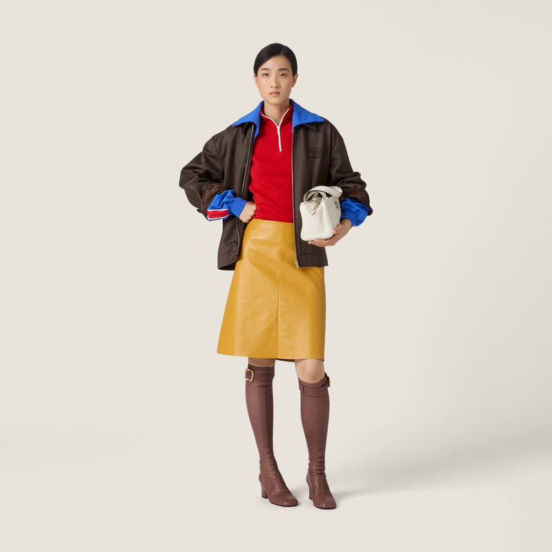 Miu Miu Wool half-zipper sweater outlook