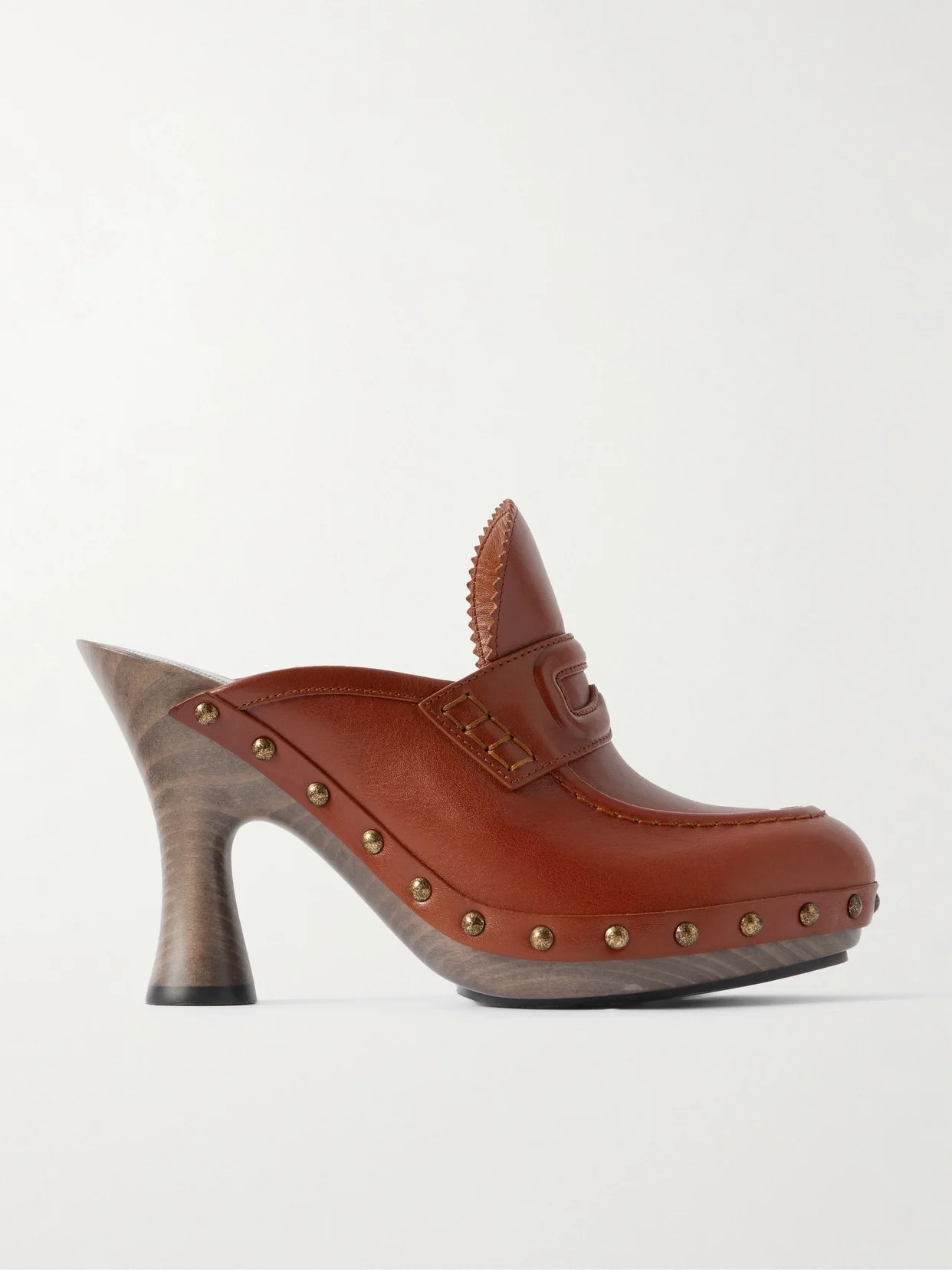 Studded Leather Mules - 1