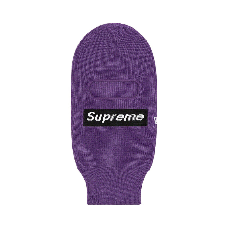 Supreme x New Era Box Logo Balaclava 'Dark Purple' - 1