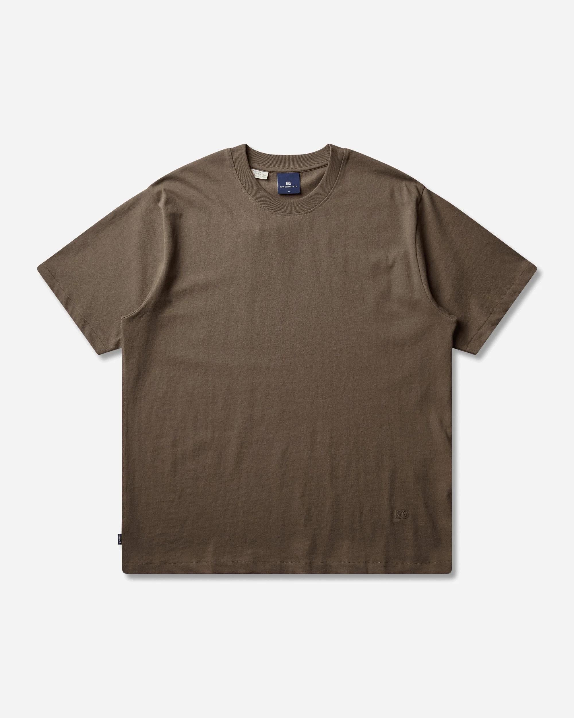 Men's Blue Tab Relaxed T-Shirt Brown - 1