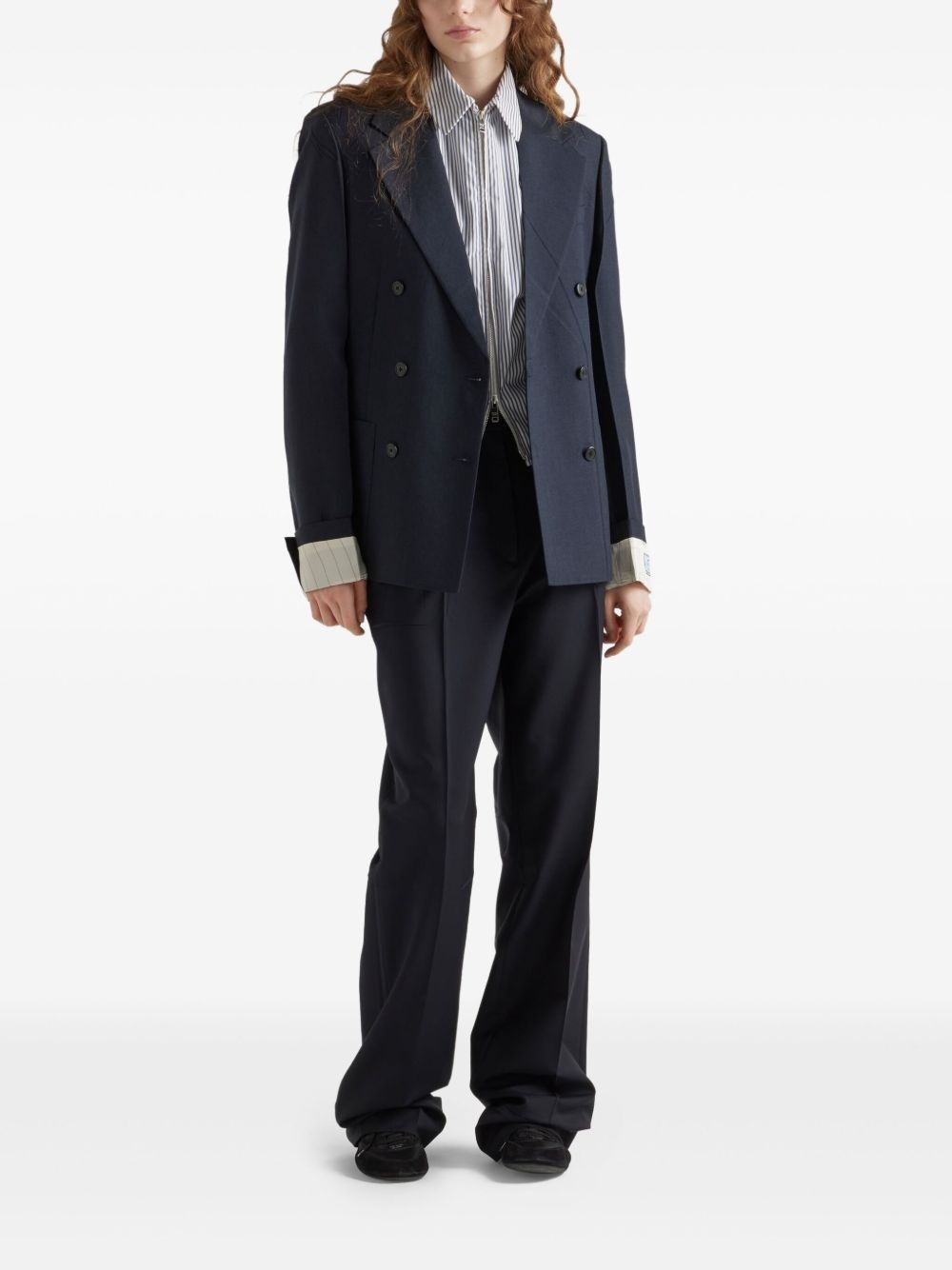 striped poplin blouson jacket - 2