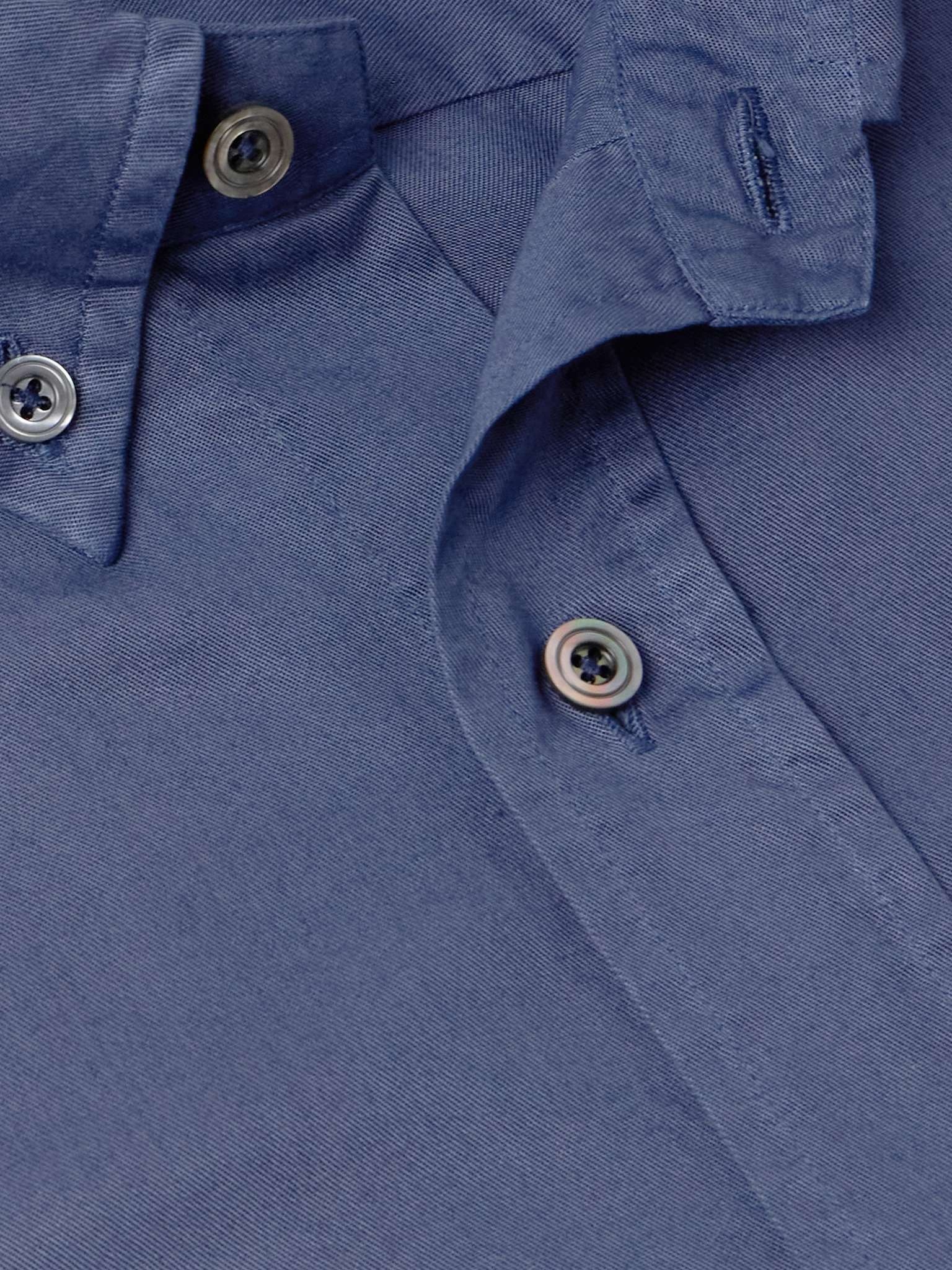 Button-Down Collar Lyocell-Poplin Shirt - 5