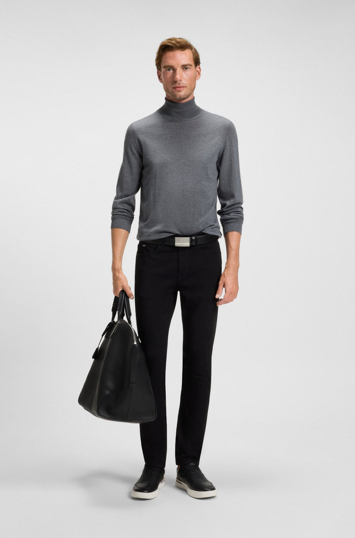 DELAWARE SLIM-FIT JEANS IN BLACK-BLACK ITALIAN DENIM - 3